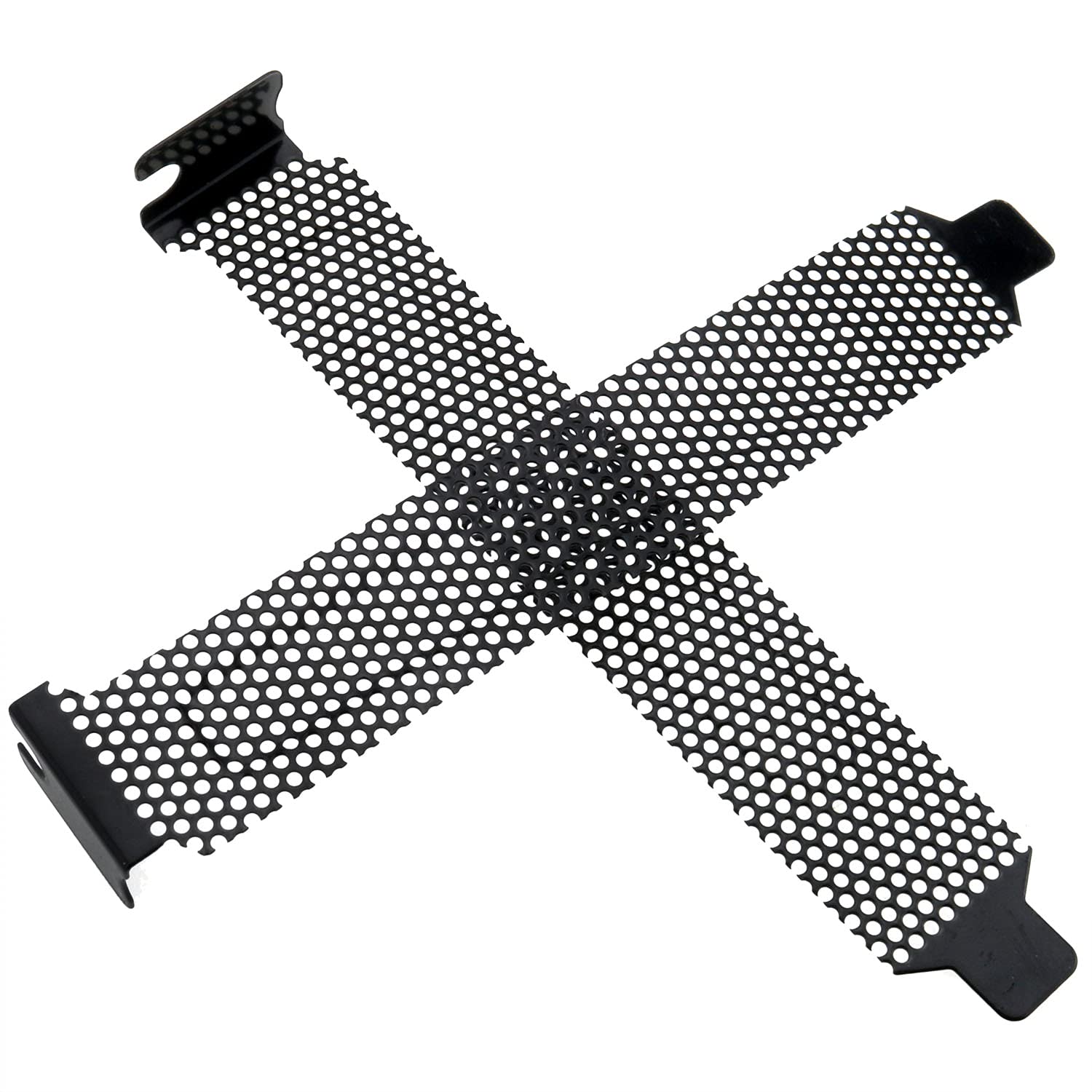 Chenjin Pci Slot Cover 5Pcs Black Pci Dust Filter Blanking Plates With 5Pcs Screws Vented Slot Cover