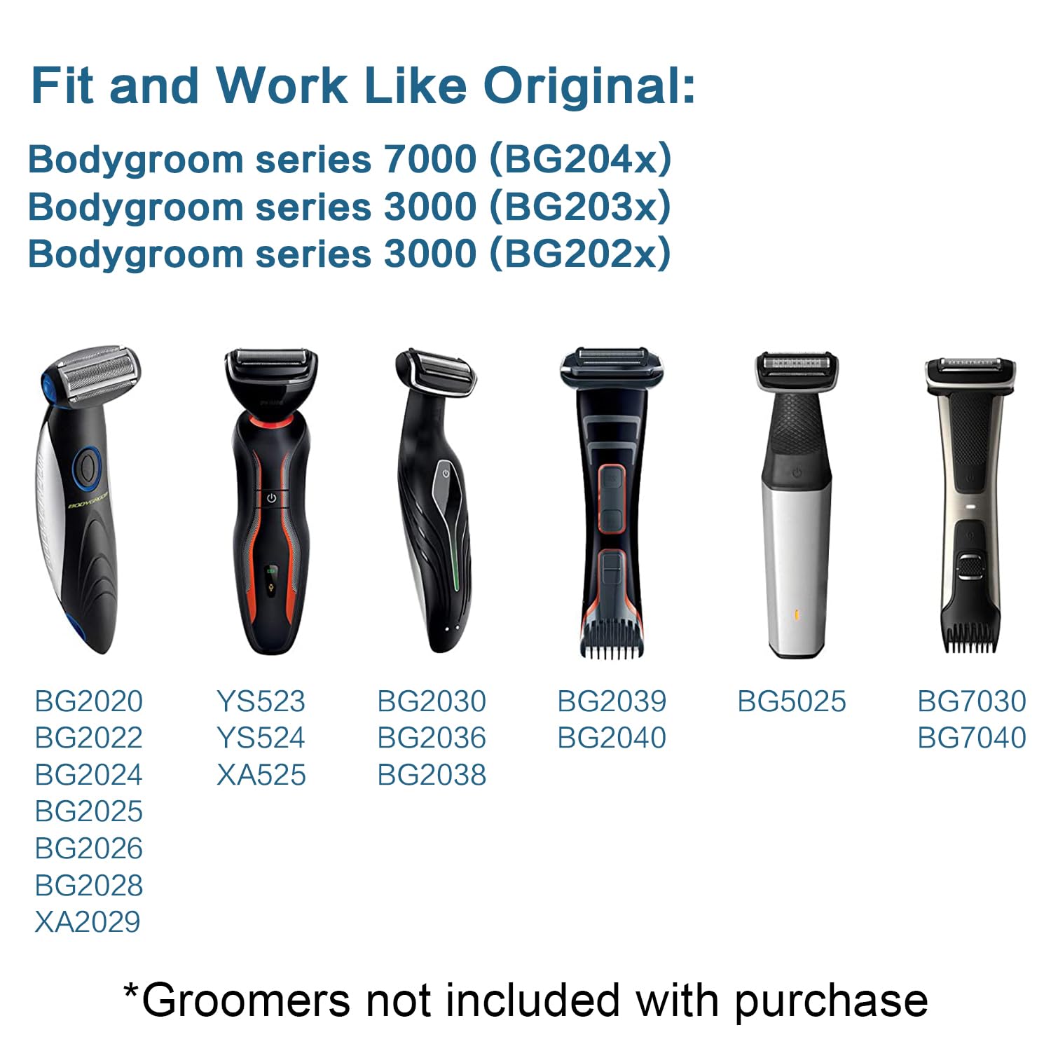 Bg2000 Replacement Body Groomer Foil Head For Bodygroom Bg7030 Bg7040 Bg2030 G2039 Bg2040