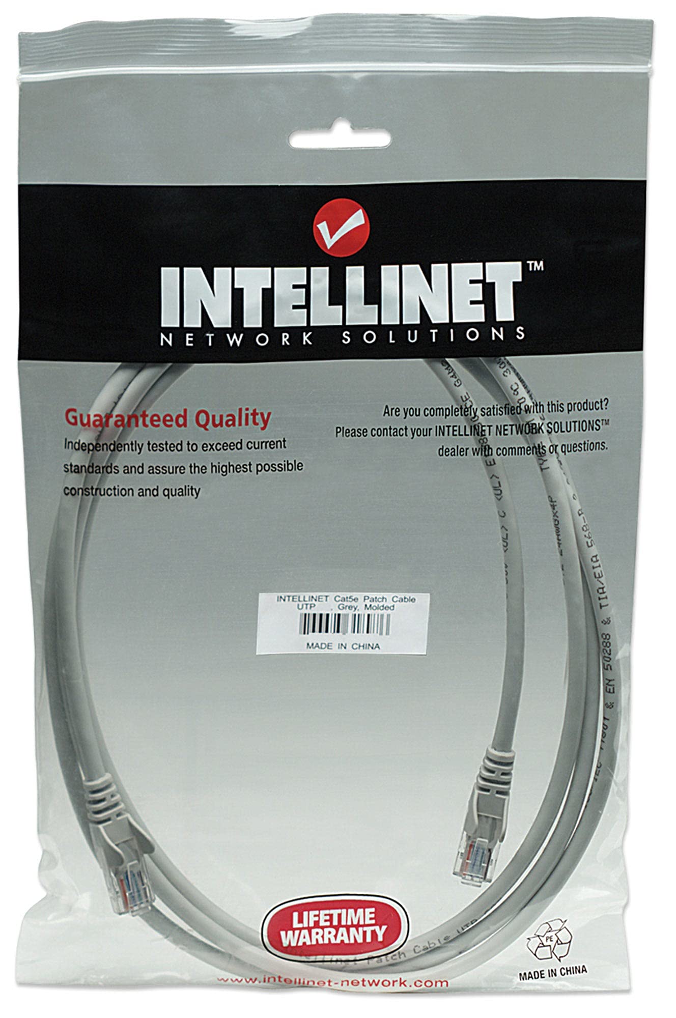 Intellinet Network Solutions Cat5E Rj 45 Male/Rj 45 Male Utp Network Patch Cable, 50 Feet (319973)