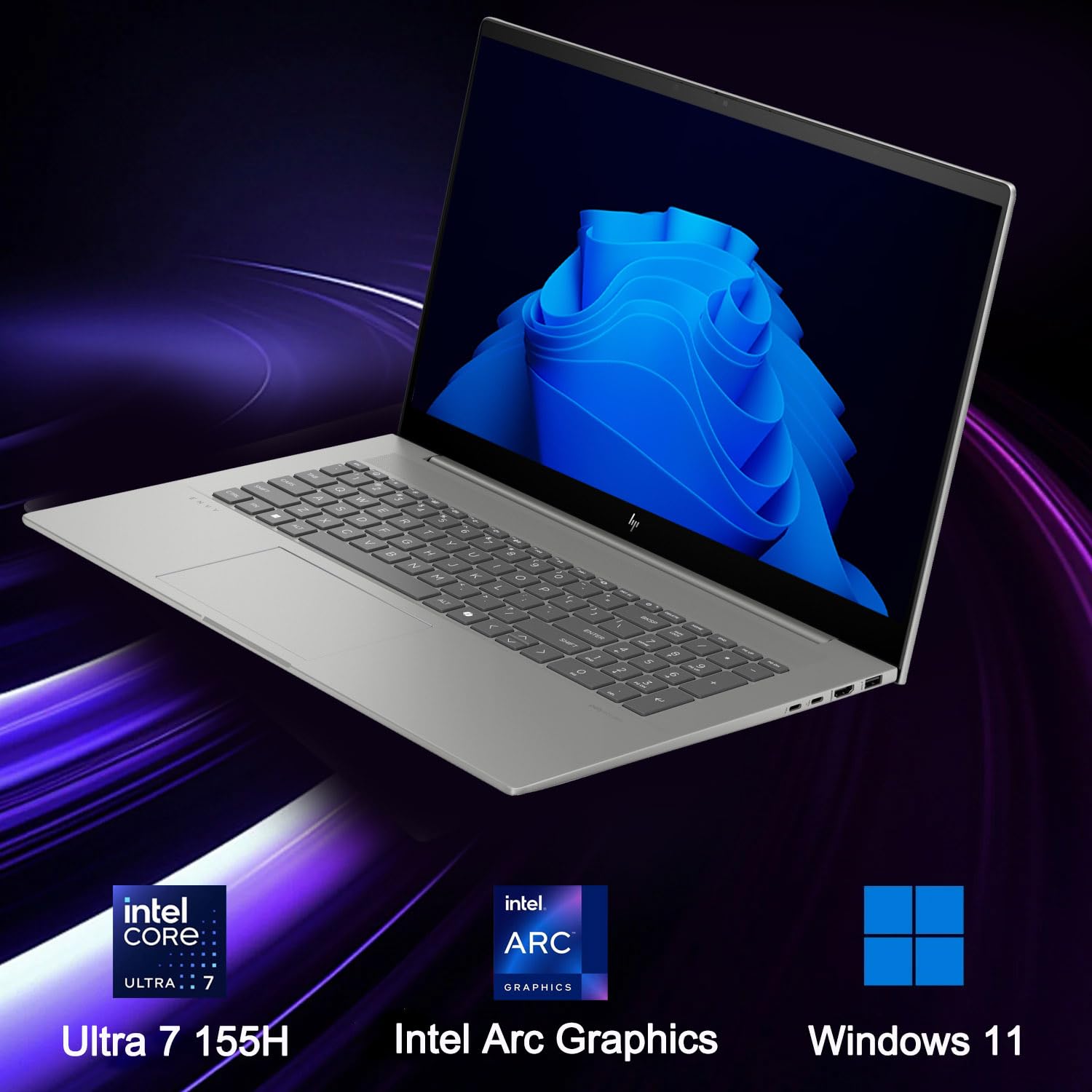 Hp 2024 Envy 17.3 Copilot Ai Laptop, 17.3 Fhd Touchscreen, Intel Core Ultra 7 155H, 32Gb Ddr5 Ram, 1Tb Ssd, Backlit Keyboard, Nu