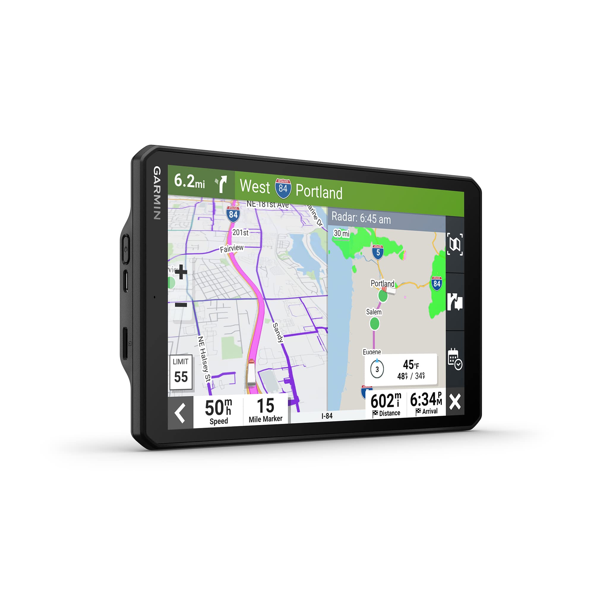 Garmin Dezl Otr810, Large, Easy To Read 8    Gps Truck Navigator, Custom Truck Routing, High Resolution Birdseye Satellite Image