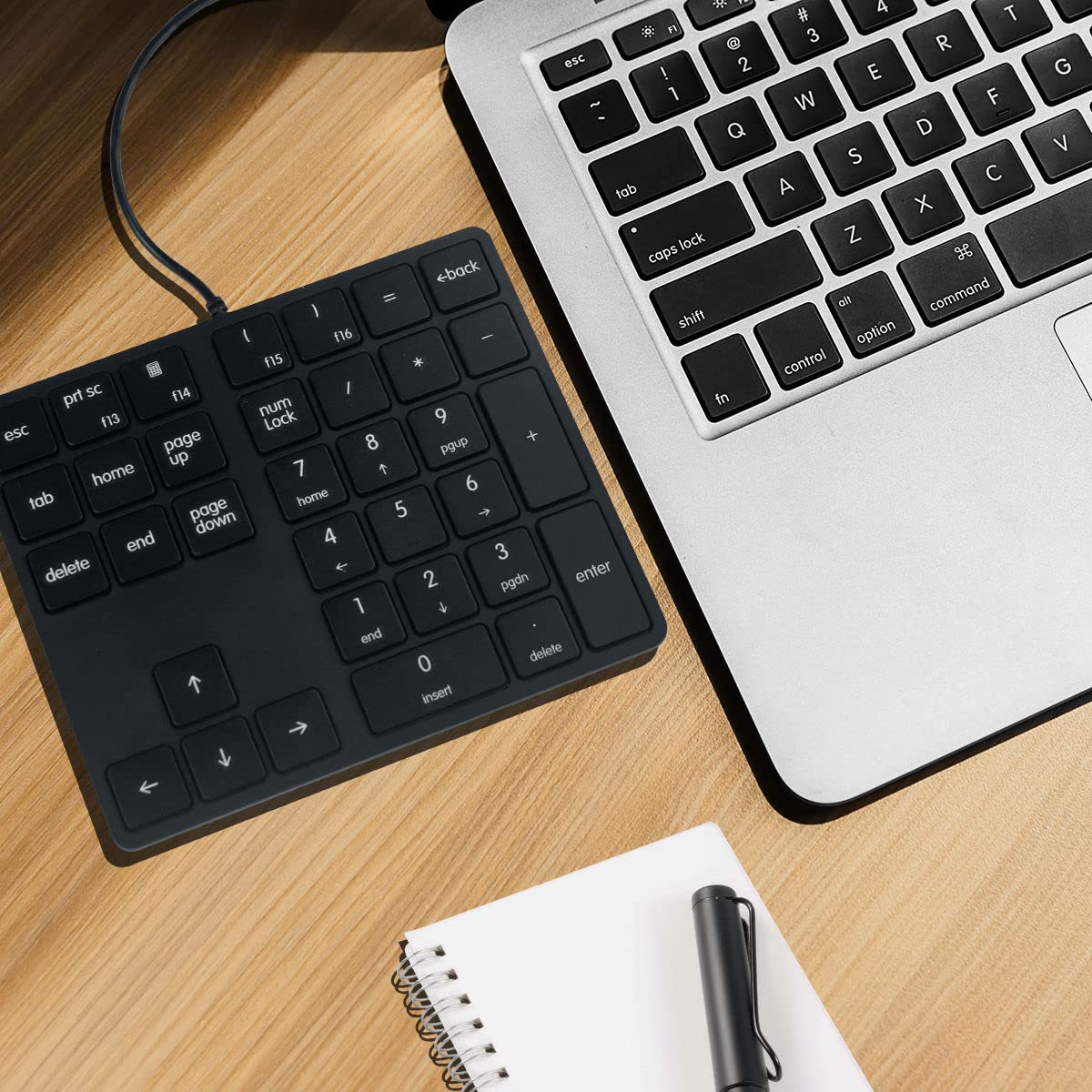 Merdia Numeric Keypads Wired Numpad 34 Keys External Mini Slim Keyboard Magic Force For Financial Cashier Securities Black| Lapt