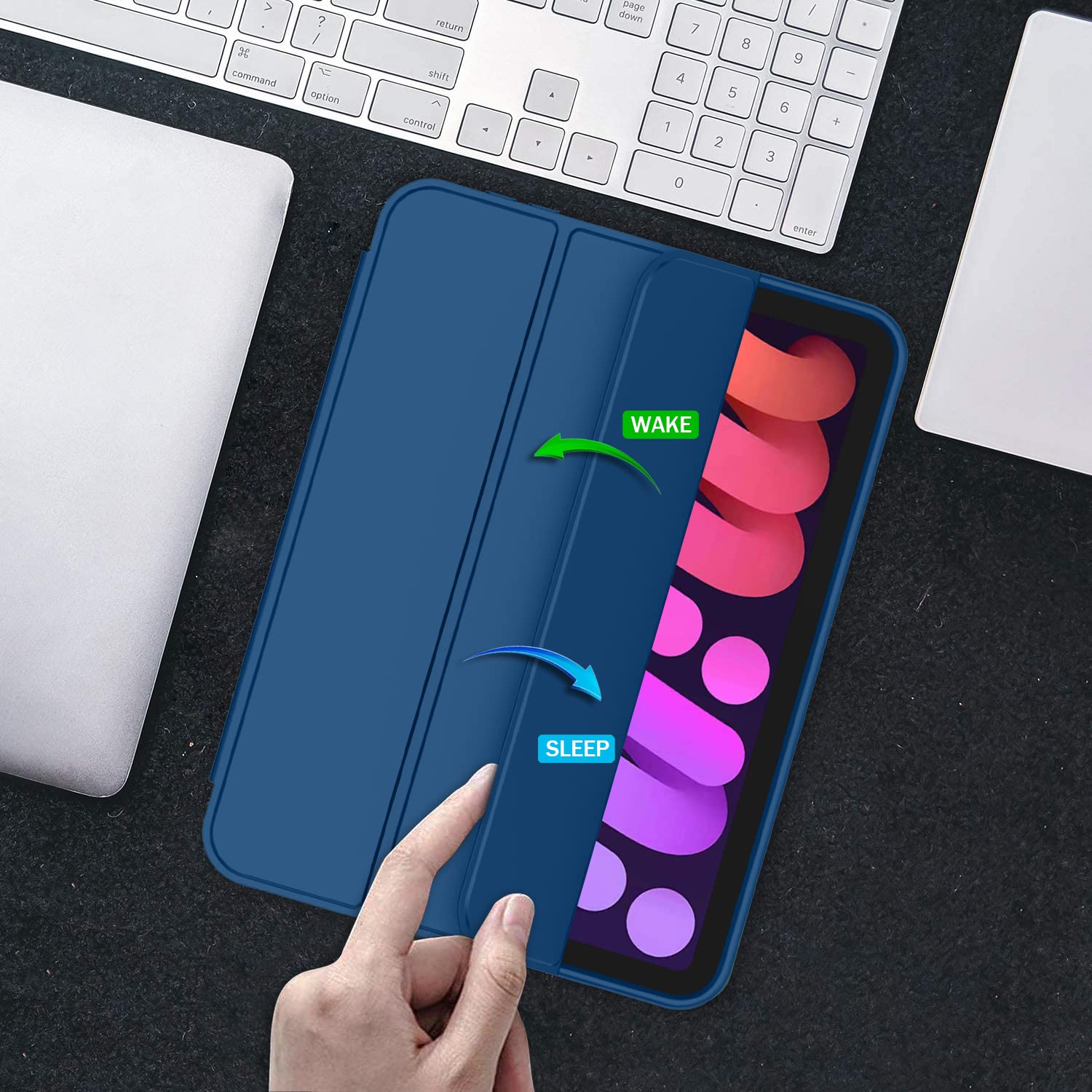 Imieet New Ipad Mini 6 Case (8.3 Inch,2021 Model), Ipad Mini 6Th Generation Case With Pencil Holder [Support Ipad 2Nd Pencil Cha