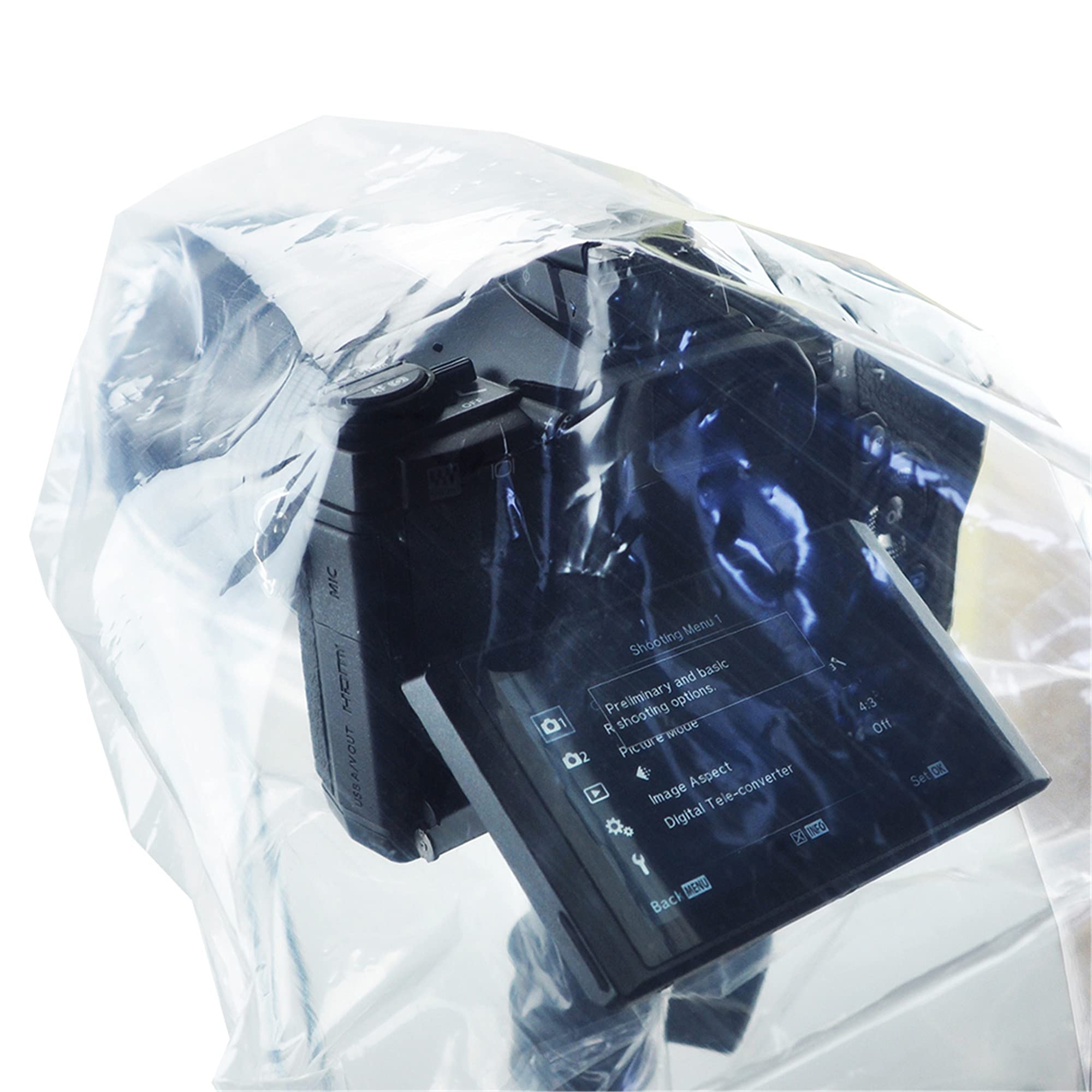 2 Pack Camera Lens Rain Cover Raincoat Clear Sleeve Protector For Sony A7R V A7 Iv A7S Iii Ii A6700 A6600 A6500 A6400 A6300 A610