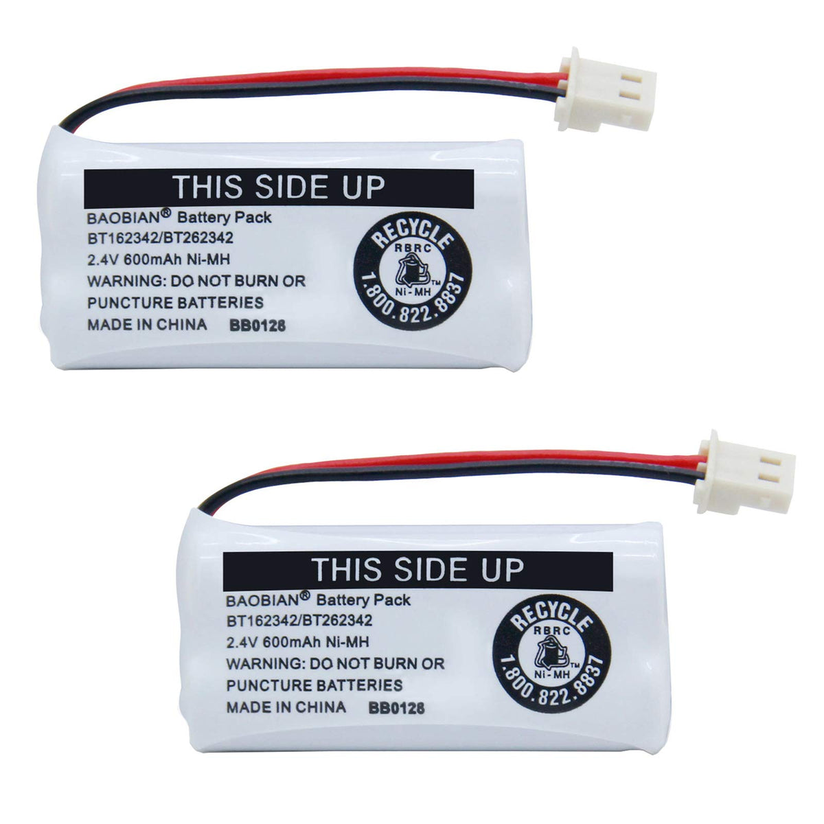 Baobian 2.4V Ni Mh Bt162342 Bt262342 Battery For Bt183342 Bt283342 Bt166342 Bt266342 Vtech Cs6114 Cs6419 Cs6719 At&T El52300 Cl8