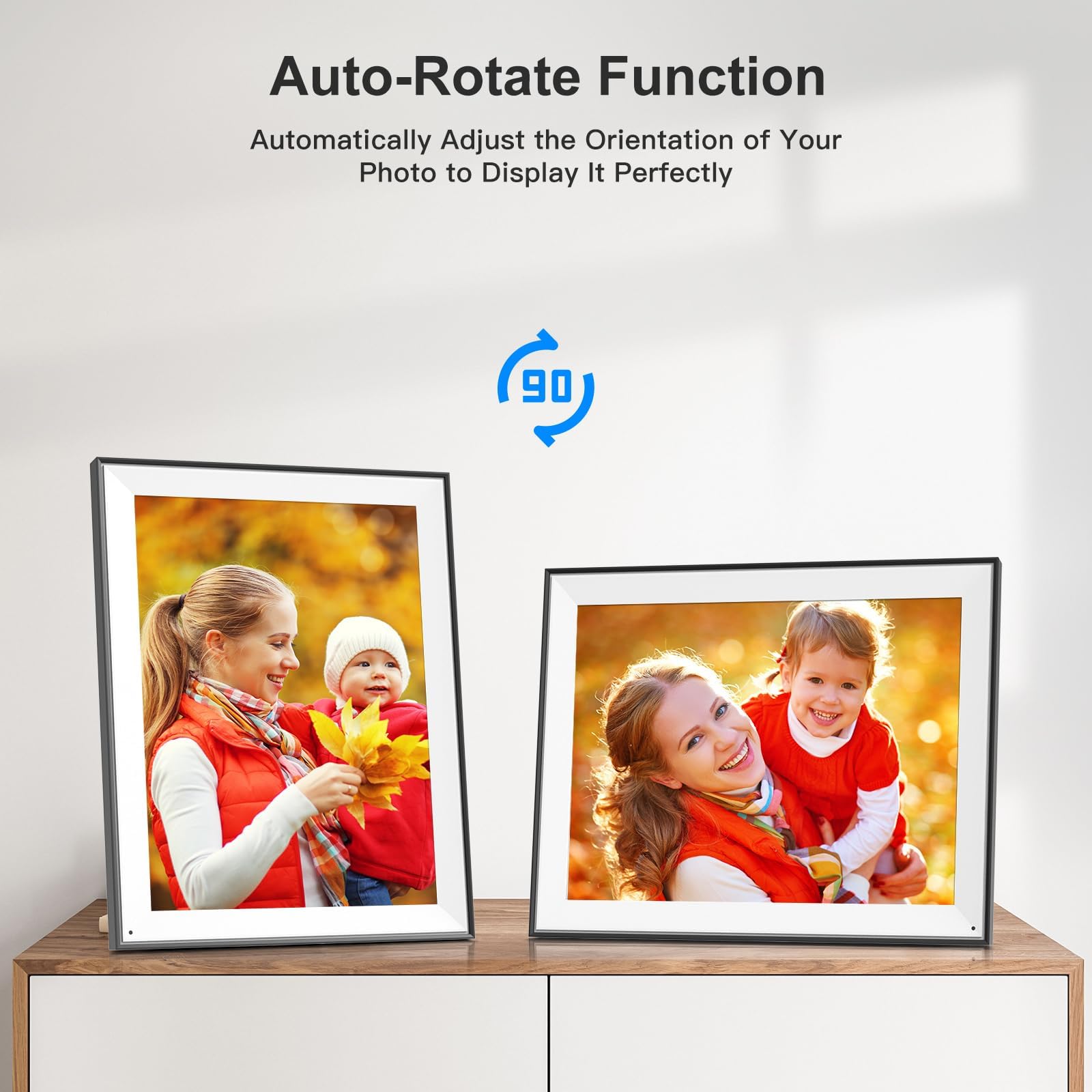 17'' Digital Picture Frame Large Digital Photo Frame   Touch Screen, Light Sensor, Full Function, Load Photo Video From Phone To