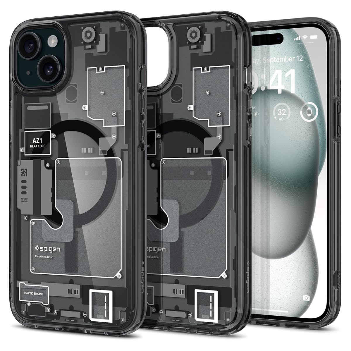 Spigen Ultra Hybrid MagFit Direct Digital Printing Case for iPhone 15/14/13 [Custom Design][Compatible with Magsafe] - Zero One 