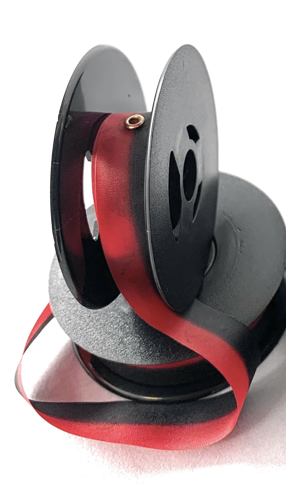 Fja Products Universal Typewriter Ribbon   1/2 Inch Wide Black And Red Ink Ribbon With Eyelets On 2 Inch Spool