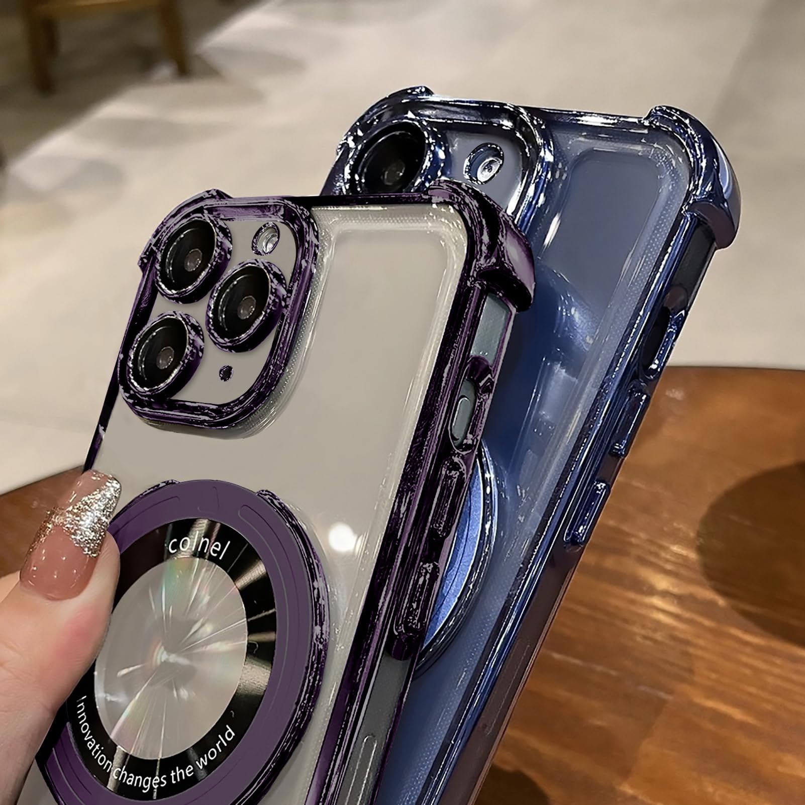 Uioeua For Iphone 11 Pro Case With Magnetic Ring Stand,[Compatible With Magsafe] Four Corners Shockproof [Military Grade Drop Pr