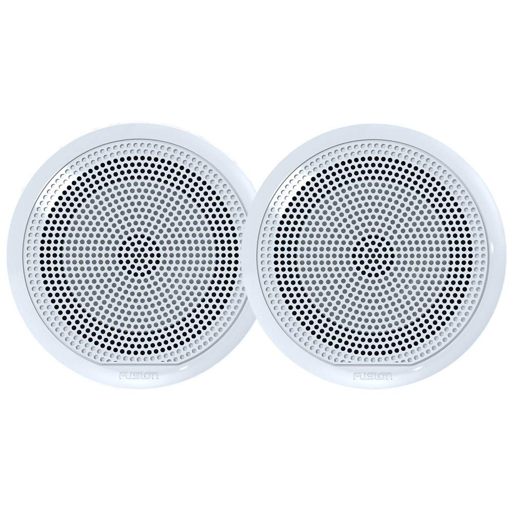 Fusion El Series, 6.5'' 80 Watt Shallow Mount Speaker Pair, Classic White Grille, El F651W, A Garmin Brand