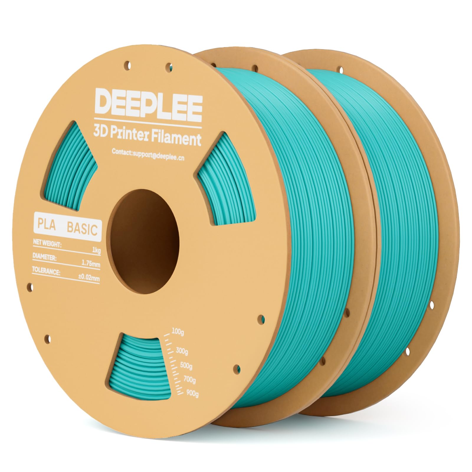 DEEPLEE Basic PLA Filament 1.75mm, 3D Printer Filament, Turquoise 2kg