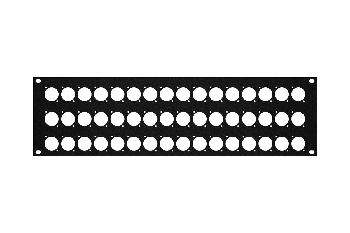 Elite Core Rp3U 48D Rack Panel With 48 D Series Punch Outs, 3U