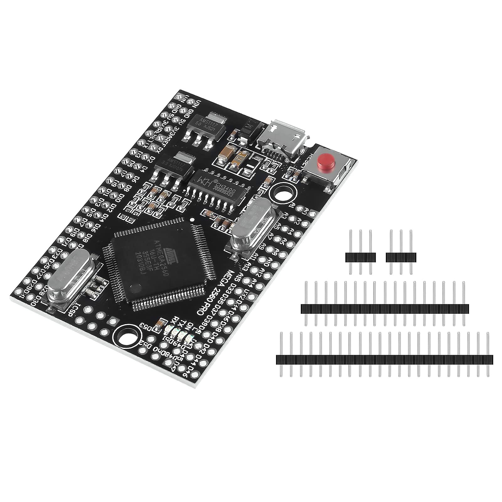 Alinan 3Pcs Atmega 2560 Pro Embed Ch340G/Atmega2560 16Au Pro Mega Module With Male Pinheader Compatible With Mega2560