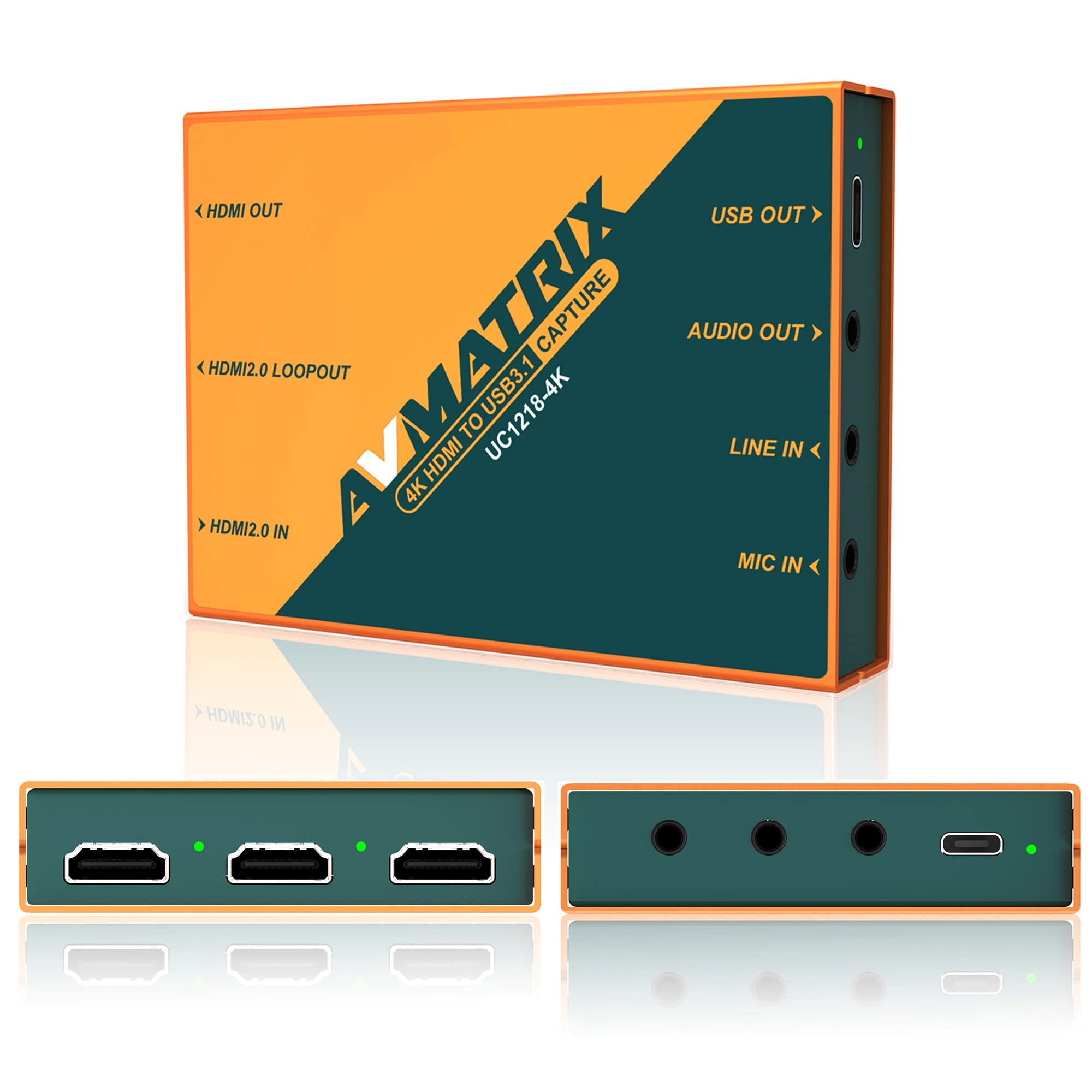 Avmatrix Uc1218 4K Capture Card 1440P/4K Input 1080P60 Uncompressed (Yuy2) Capture For Game Live Stream, Ultra Low Latency Ps5 P