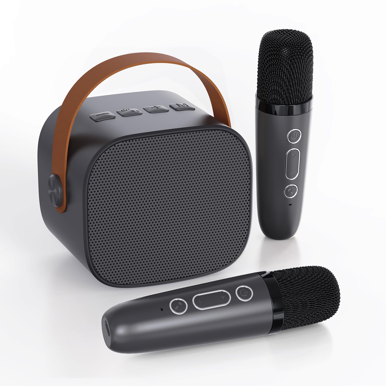 Mini Karaoke Machine For Kids Adults,Portable Bluetooth Karaoke Speaker For Adults Kids With 2 Microphones For 6 7 8 9 10 11 12