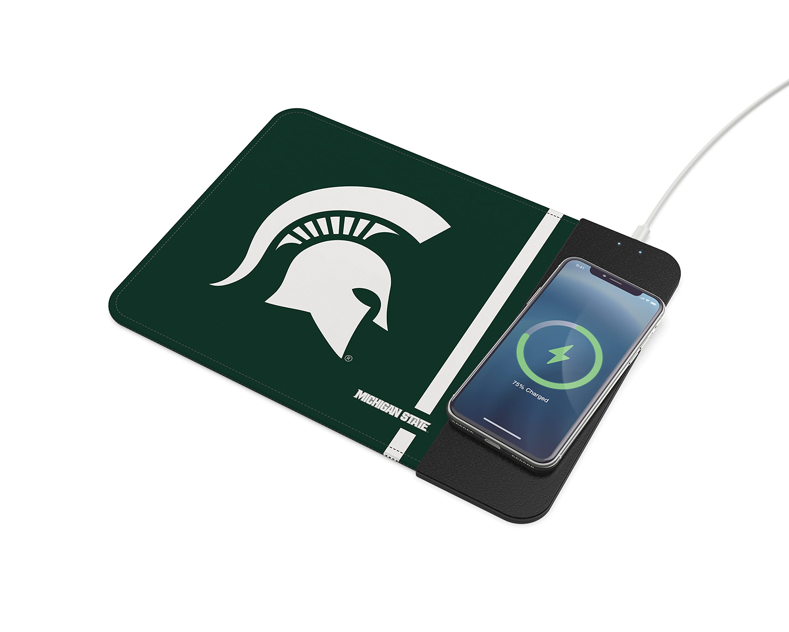 Soar Ncaa Wireless Charging Mouse Pad, Michigan State Spartans