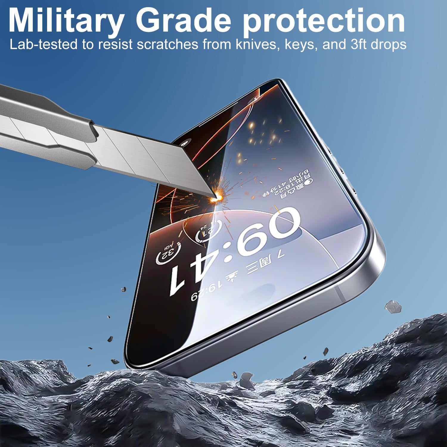 Iphone 16 Pro Max Screen Protector, 6.9-Inch Tempered Glass, 9H Hardness, 2-Pack With Installation Kit,Automatically Removing Du