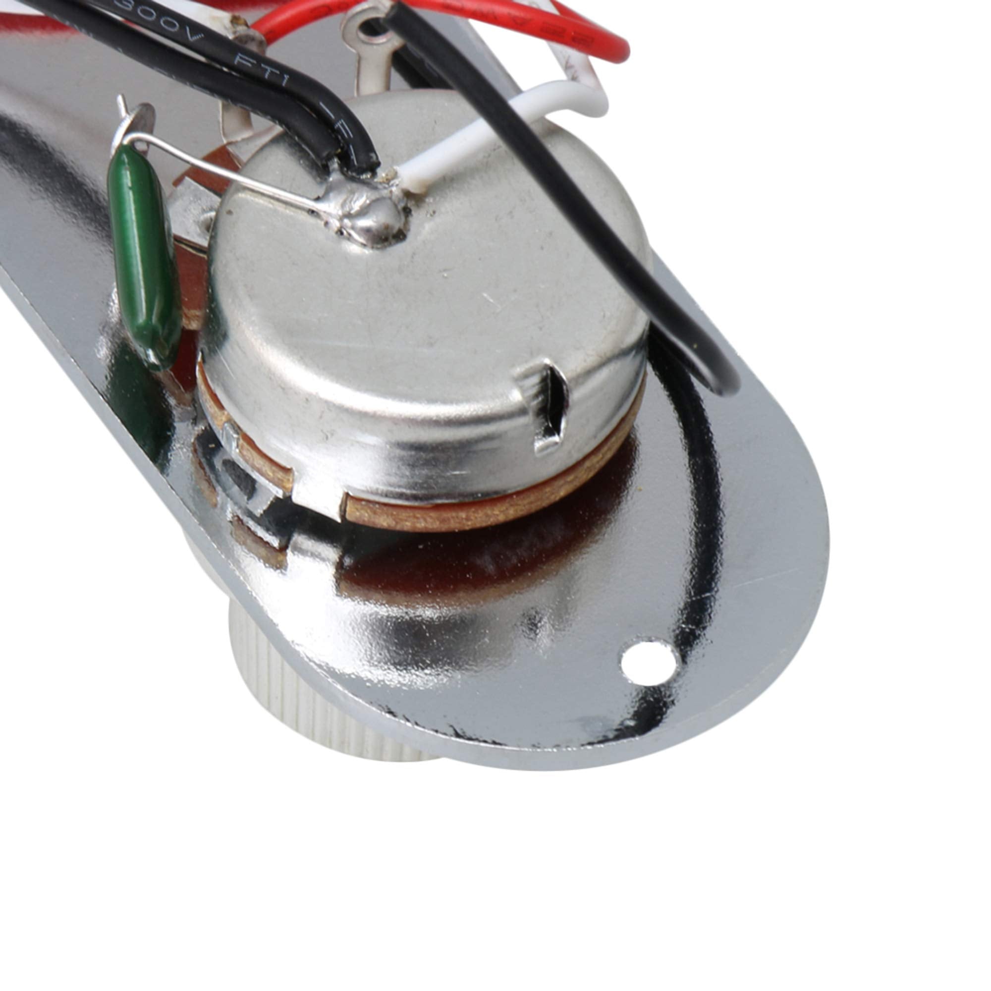 Lovermusic Silver 4.92Inch Length Metal Prewired Guitar Control Plate Telecaster Control Plate Replacement Parts For Electric Gu