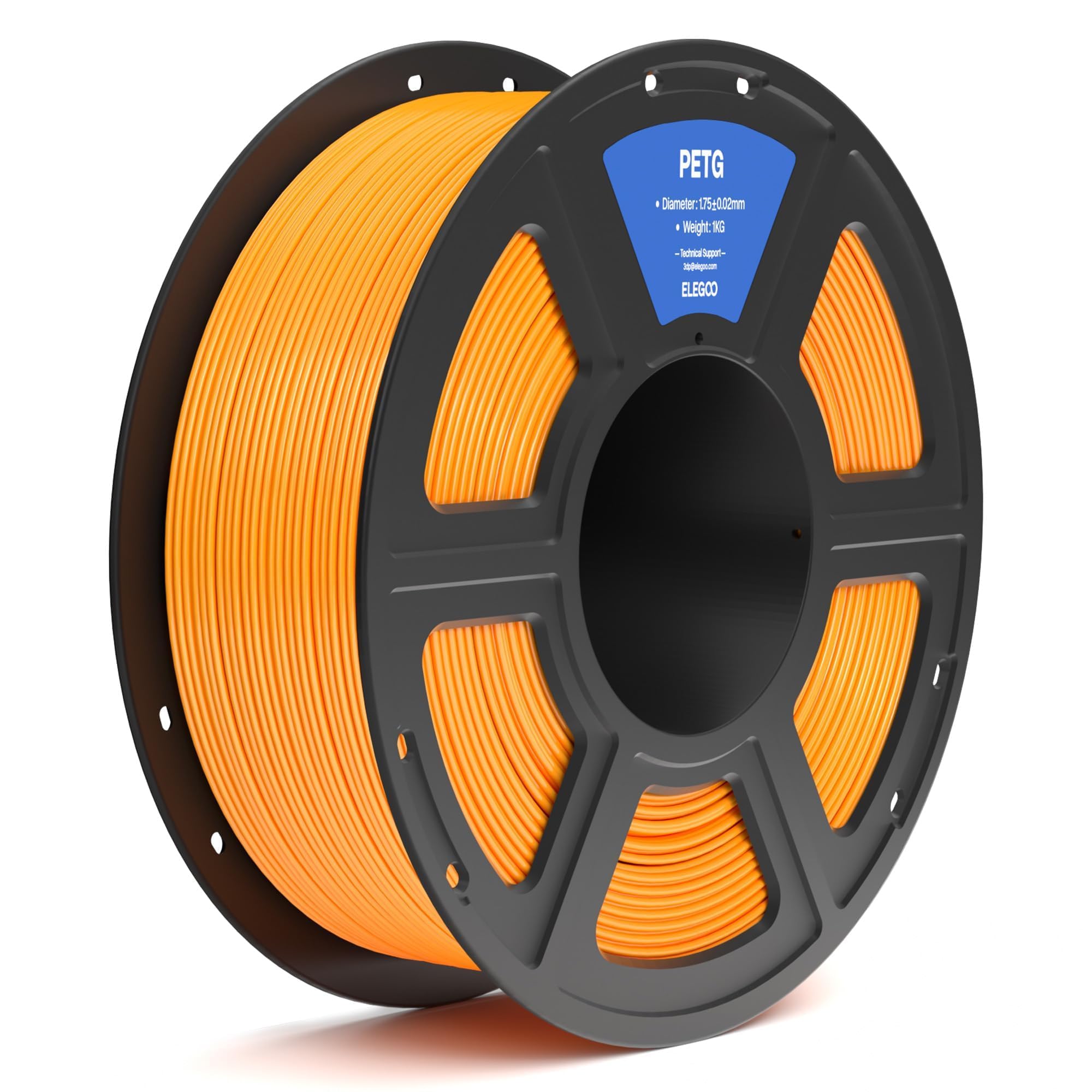 Elegoo Petg Filament 1.75Mm Orange 1Kg, 3D Printer Filament Dimensional Accuracy +/  0.02 Mm, 1Kg Spool(2.2Lbs) Fits For Most Fd