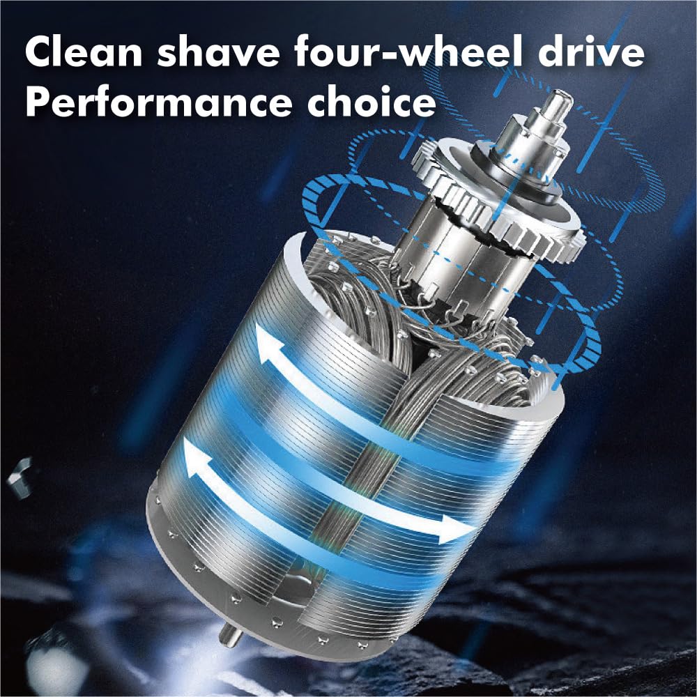 Maybuy Electric Shaver For Men,2 Head Travel Shaver (Blue)