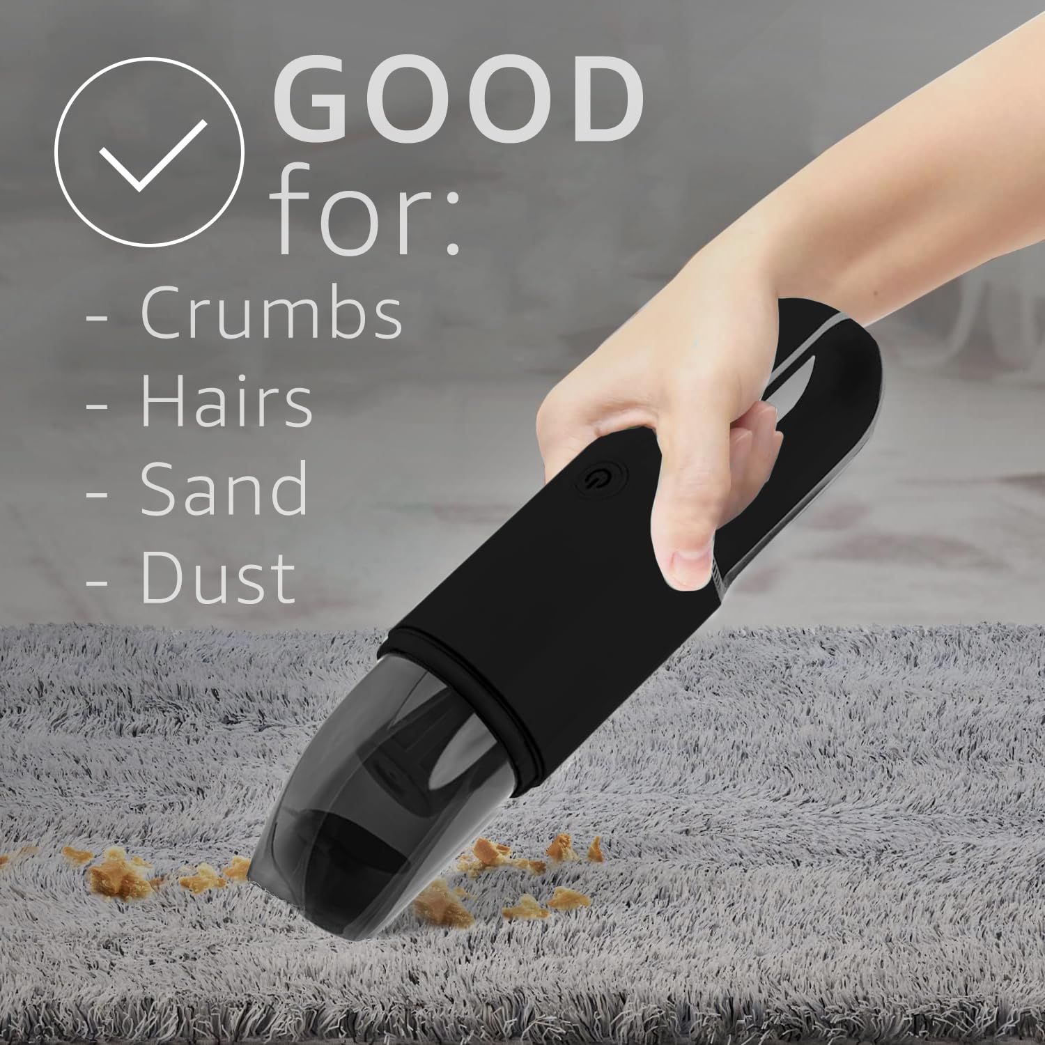 Homequip Handheld Portable Cordless Vacuum Cleaner   Easy To Use, Lightweight, Compact Design   Hand Vacuum For Dust Pet Hair Di