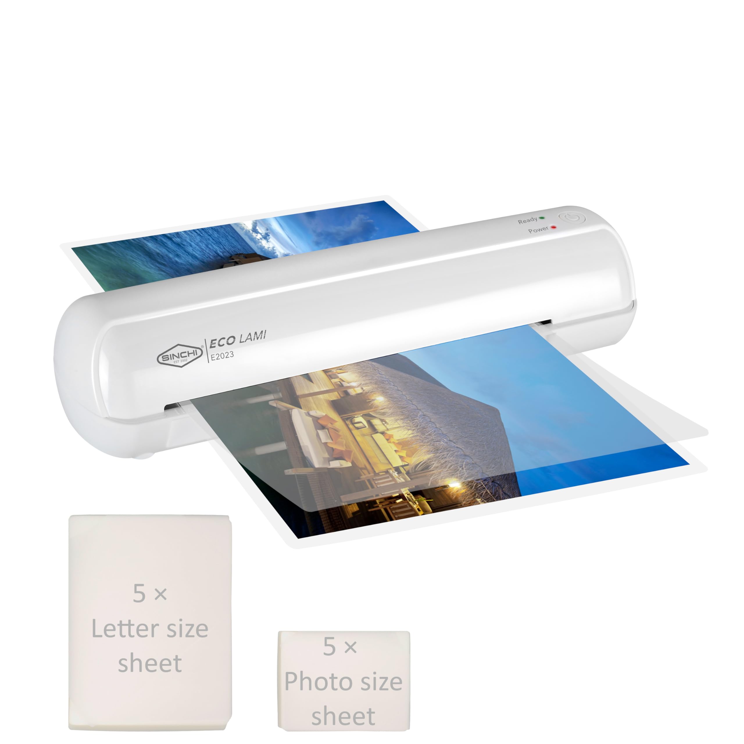 SINCHI 3-5 Mil, 9-Inch Laminating Machine for Home, Office and School, Thermal Laminator Machine with Laminating Sheets Starter 