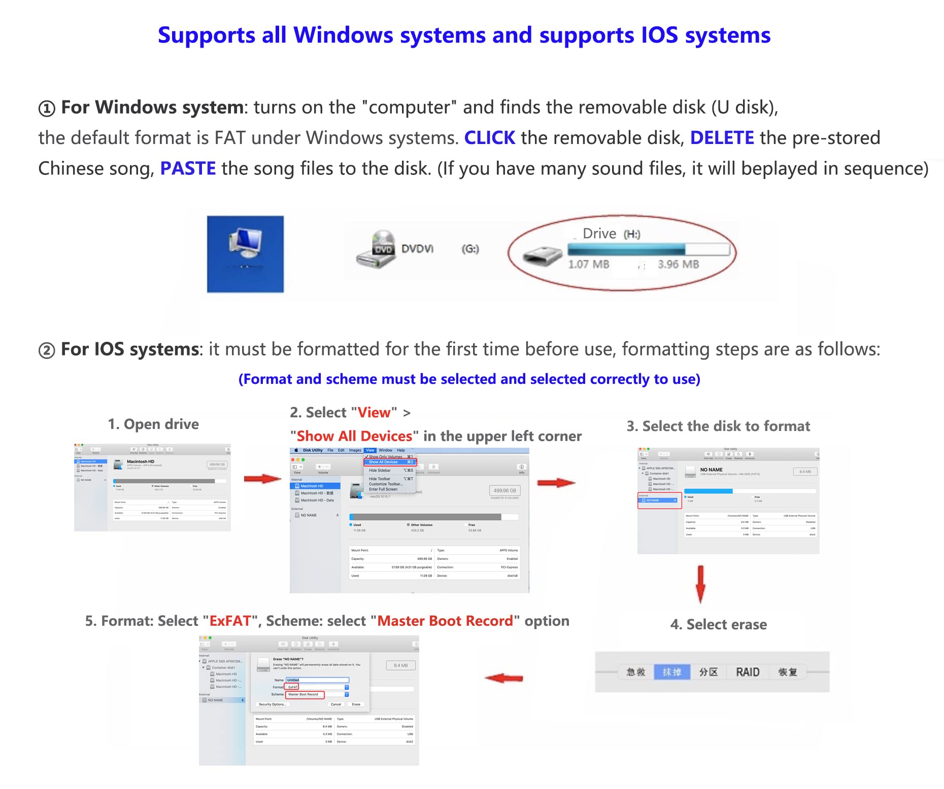 Stemedu 8Mb Sound Recordable Module Button Control Programmable Voice Chip, Mp3 Music Player Kit, Usb Downloadable Musical Board For Diy Audio Stuffed Animal Toys Greeting Card Music Box