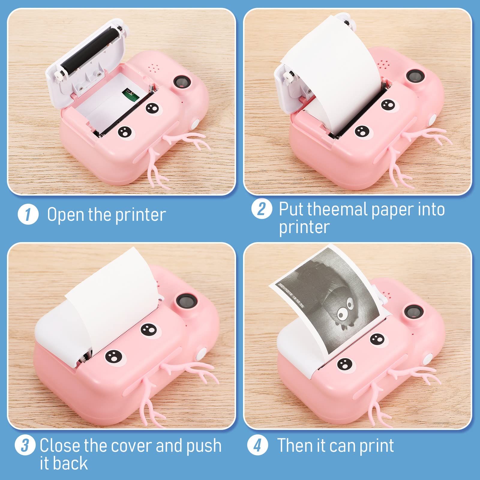 20 Rolls Instant Camera Print Paper Refill Camera Thermal Printer Photo Paper Roll Instant Print Thermal Paper Fit For Kids Inst