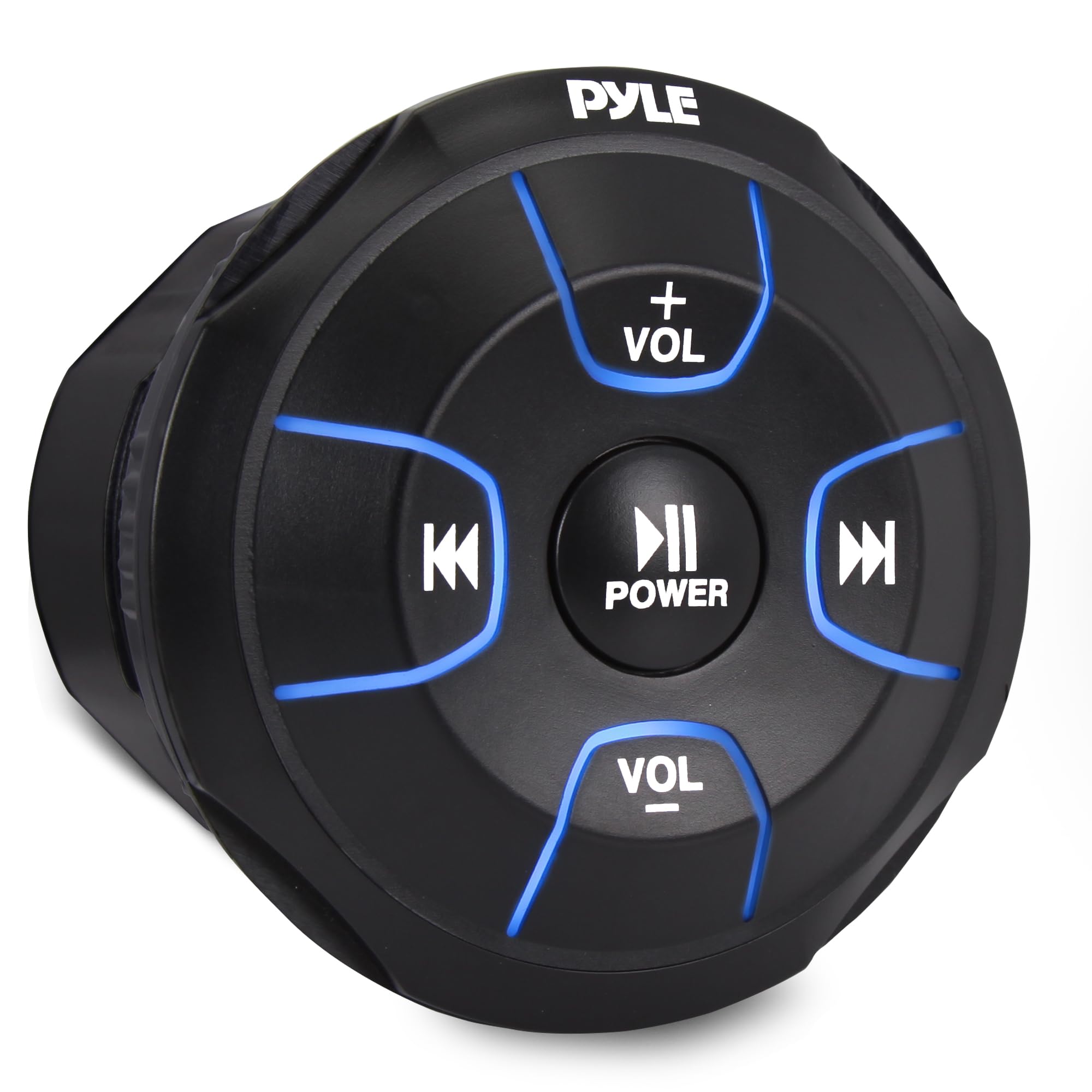 Pyle Amplified Wireless Bluetooth Audio Controller  300 Watt Bluetooth Media Button, Waterproof Marine Receiver Remote Control 