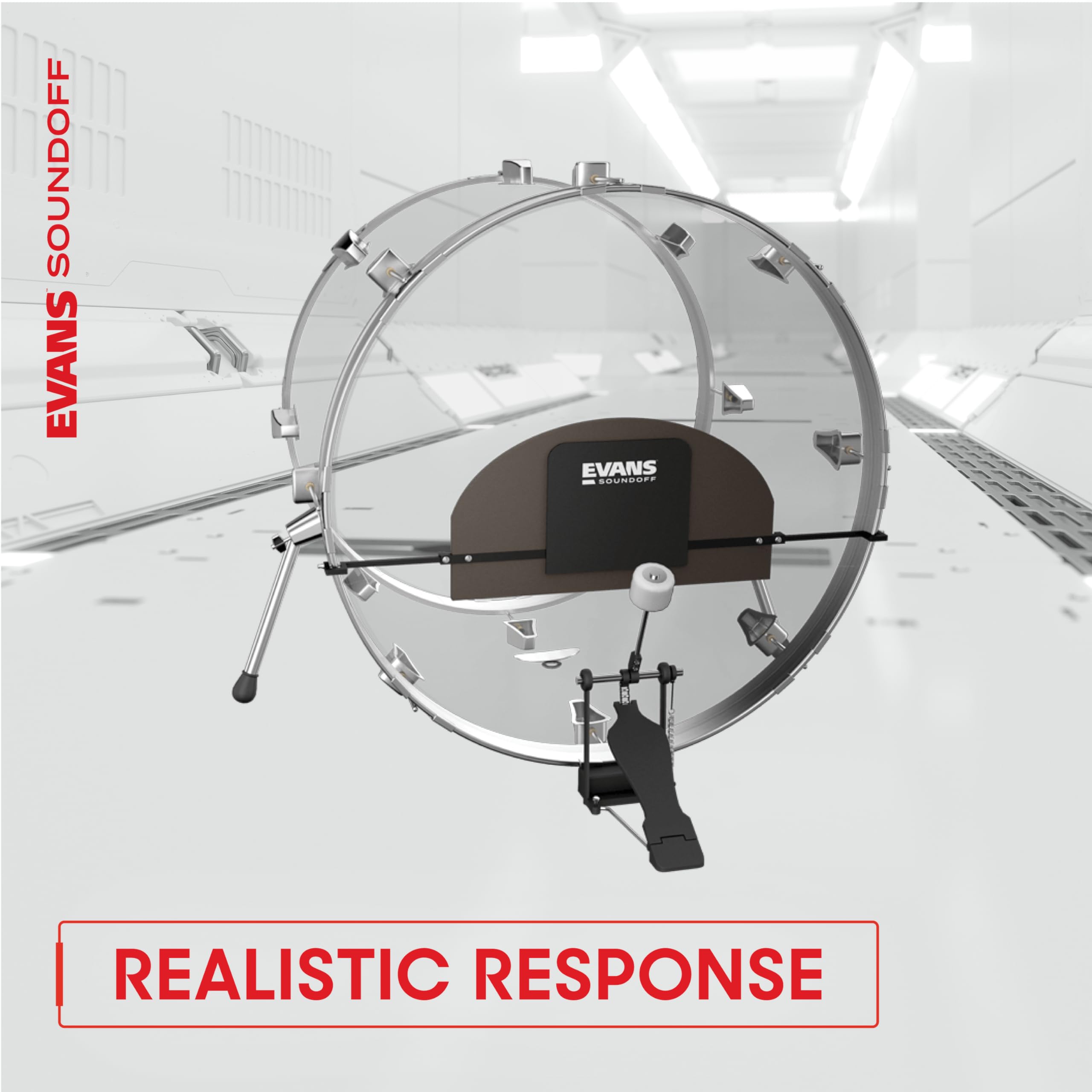 Evans So 2346 Soundoff Standard Drum, Mute Pack, Black