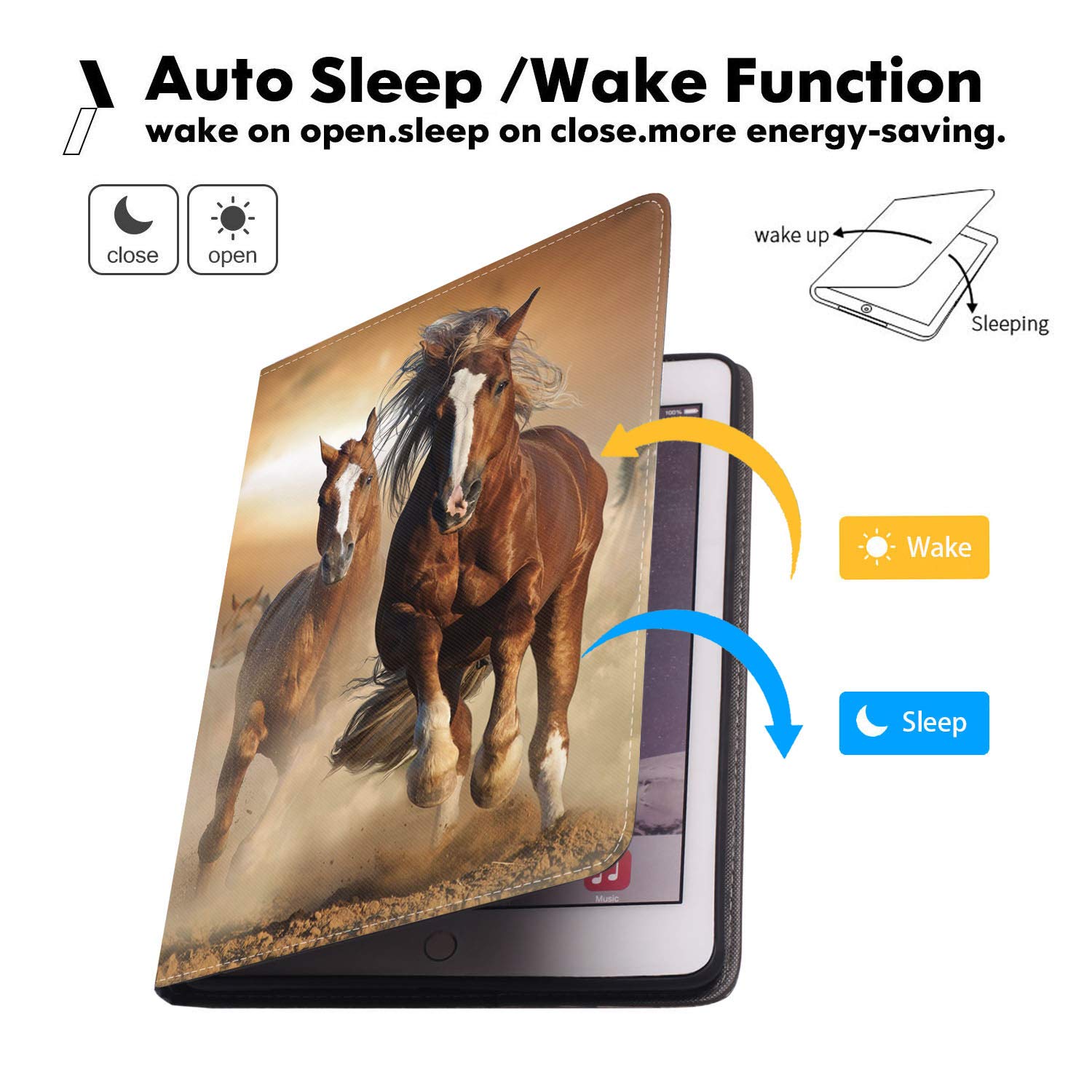 Loworo For Ipad Mini 5/Mini 4 Case, Ipad Mini 1/2/3 Case, Adjustable Folio Smart Cover Stand Shockproof Tpu Case With Auto Sleep