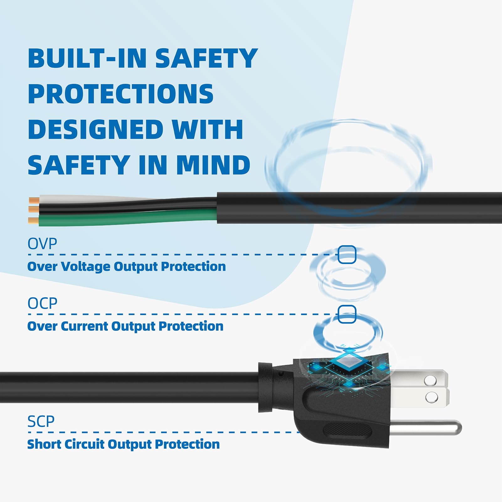 6Ft 14 Gauge 3 Prong Heavy Duty Replacement Power Supply Cord Cable   Heavy Duty Power Cord For Power Tools, 110V 115V 120V Pigt