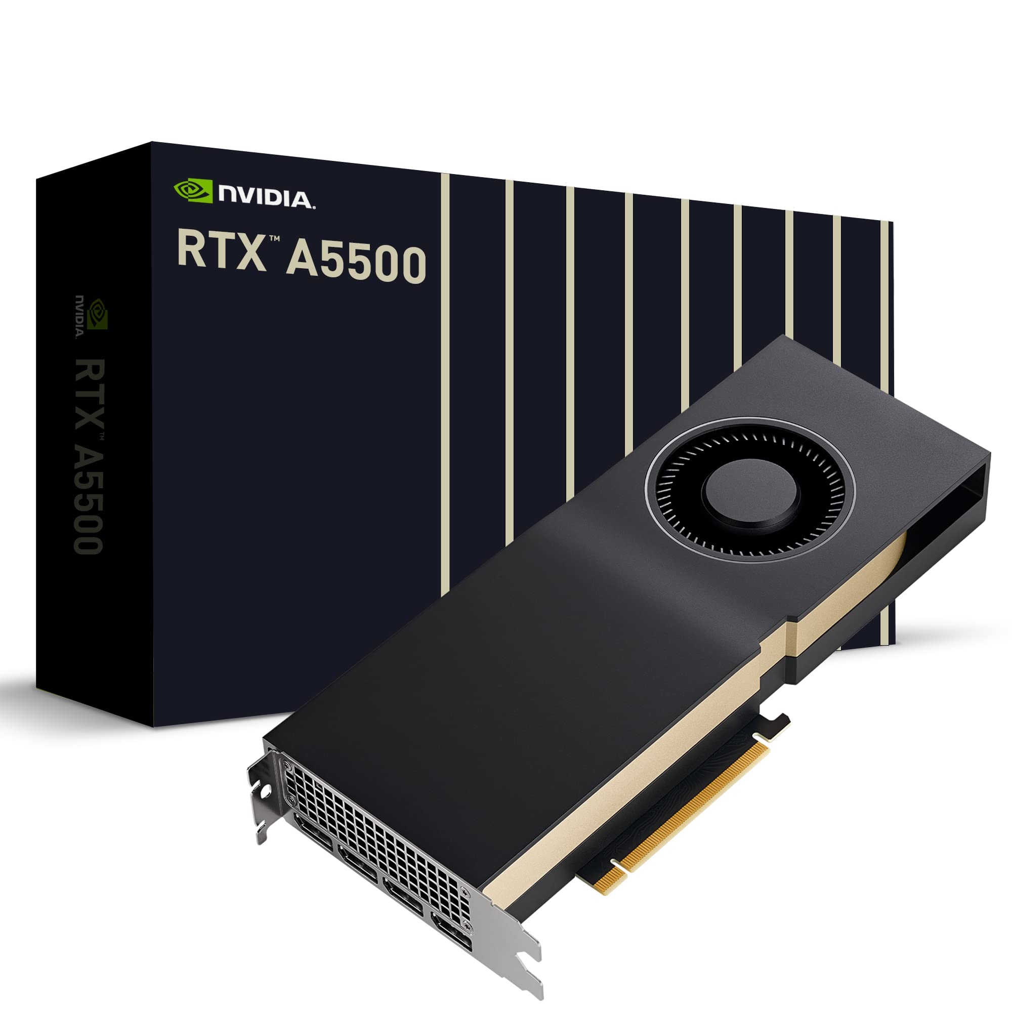 PNY NVIDIA RTX A5500 Professional Graphics Card 24GB GDDR6 PCI Express 4.0 x16, Dual Slot, 4X DisplayPort, 8K Support, Ultra Qui