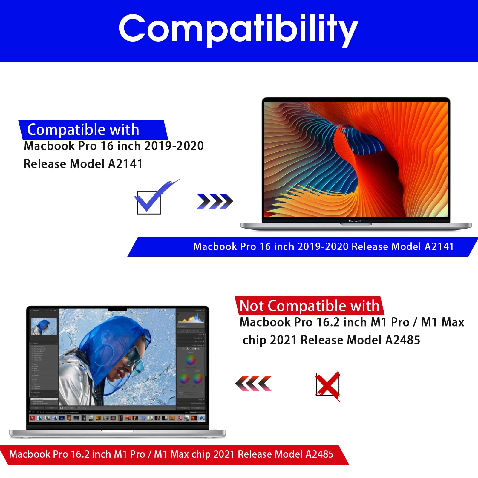Filmext For Macbook Pro 16 Inch 2019 Anti Glare Anti Blue Light Screen Protector Filter, Eye Protection Blue Light Blocking Filt