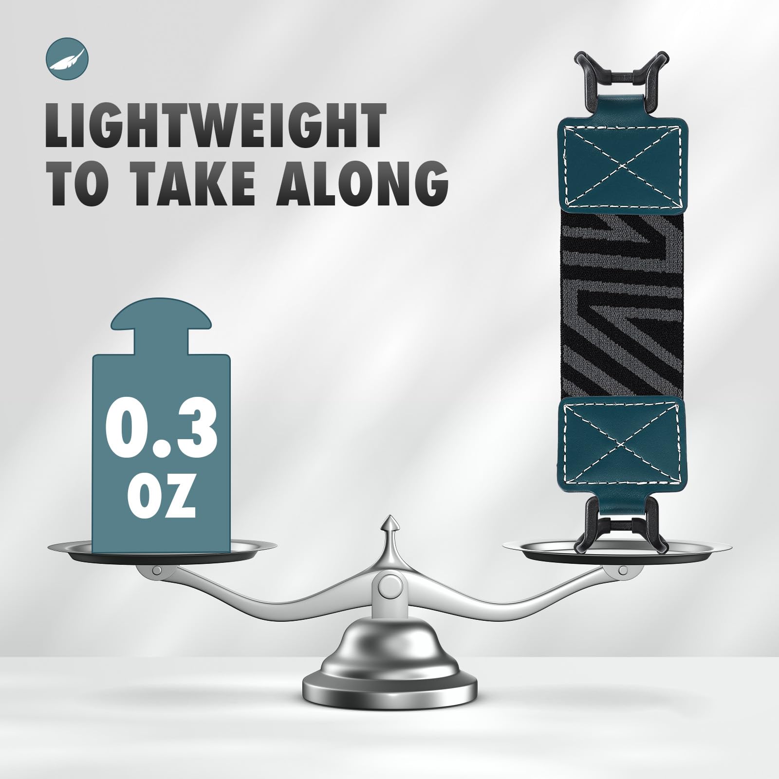 MoKo Security Hand Strap for 9 11 Inch Tablet, iPad/iPad Pro/iPad Air/Kindle Fire HD/Samsung, High Elasticity Versatile Hand Strap Lightweight Finger Grip Holder, Lake Blue