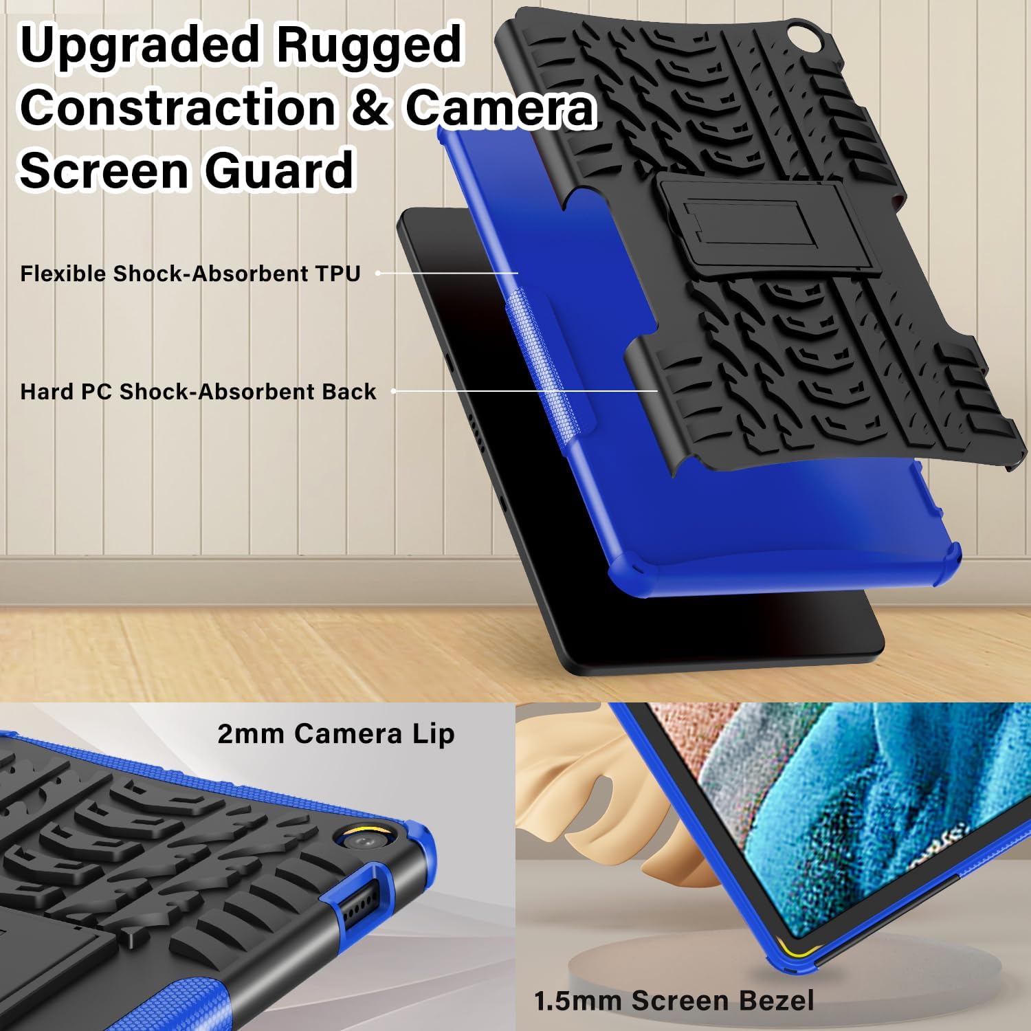 Tasskto For Fire Max 11 Case With Kickstand (2023 Release 13Th Generation), Dual Layer Heavy Duty Shockproof Impact Resistance D