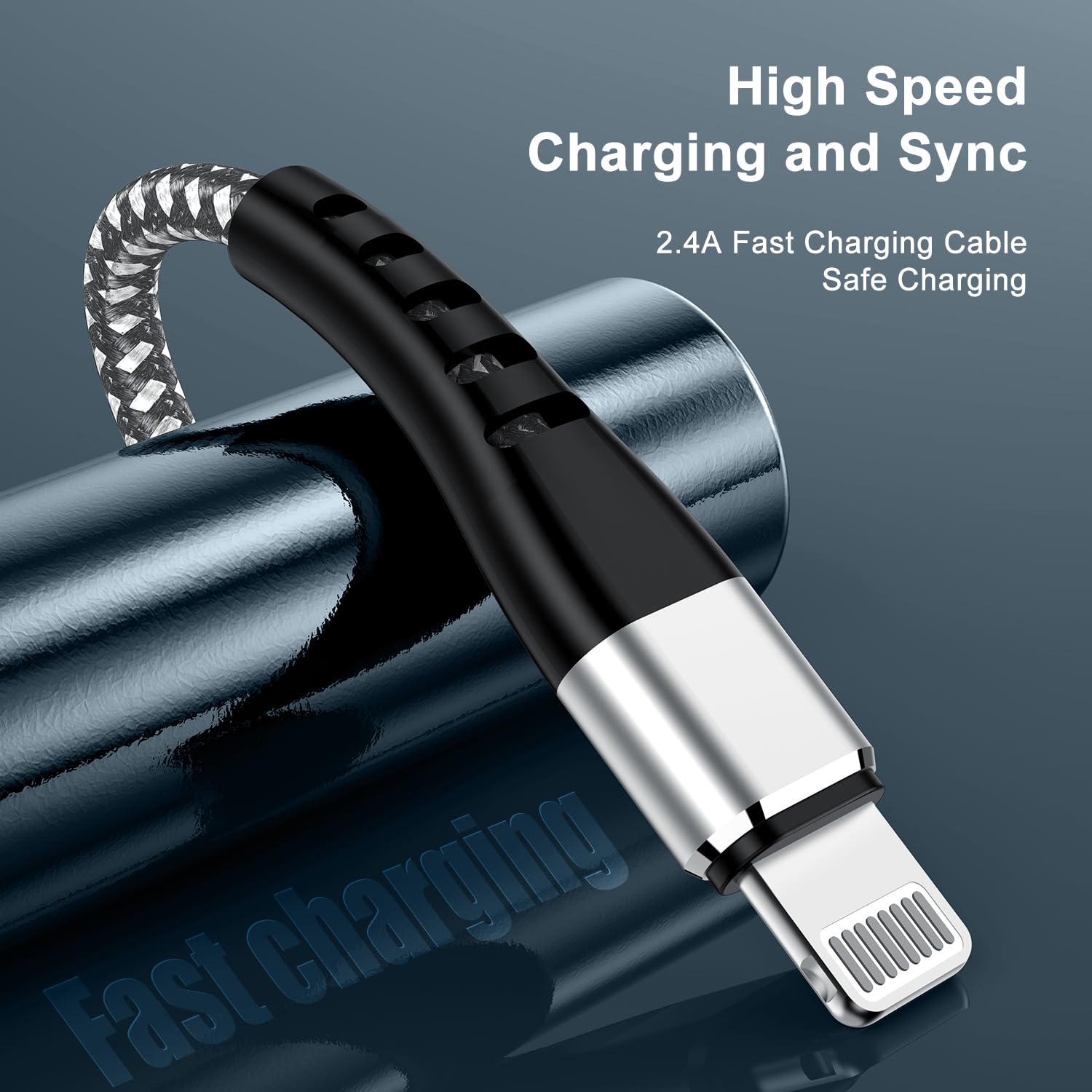 Essri 2Pack For Iphone Charger Cord 10Ft, Lighting Cable 10 Feet To Usb Charging Cable, Nylon Braided Charging Cord 10 Foot Comp