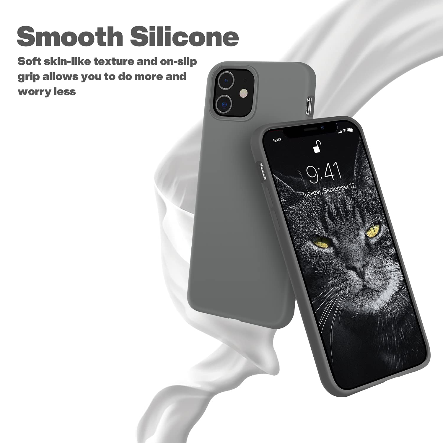 Otofly Compatible With Iphone 12 Case, Compatible With Iphone 12 Pro Case,[Silky And Soft Touch Series] Premium Soft Liquid Sili