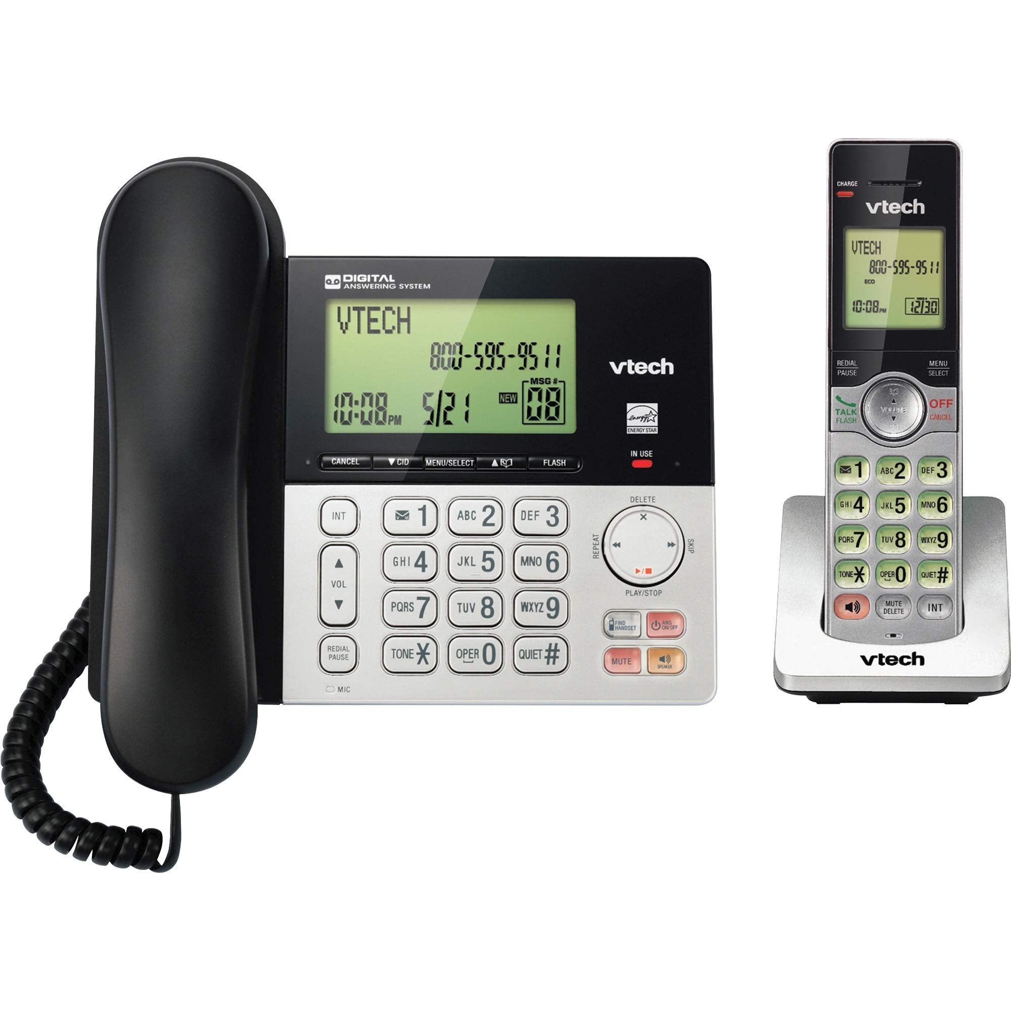 Vtech Cs6949 Dect 6.0 Standard Phone   Black, Silver 4.4'' X 7.8'' X 7.8''