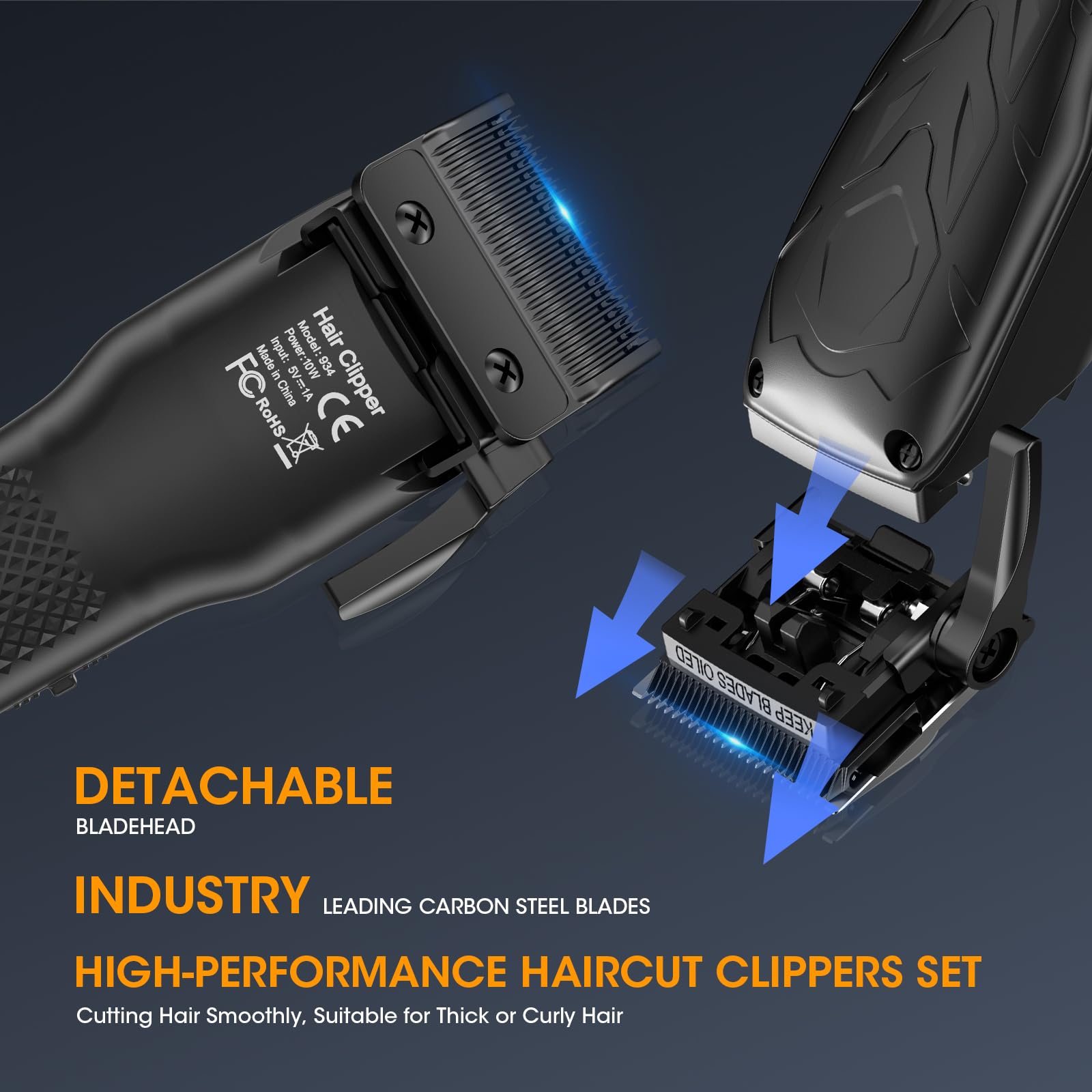 Suttik Professional Hair Clippers For Men, Barber Clippers And Trimmers Set, Foil Shavers For Men, 3 In 1 Cordless Hair Clippers