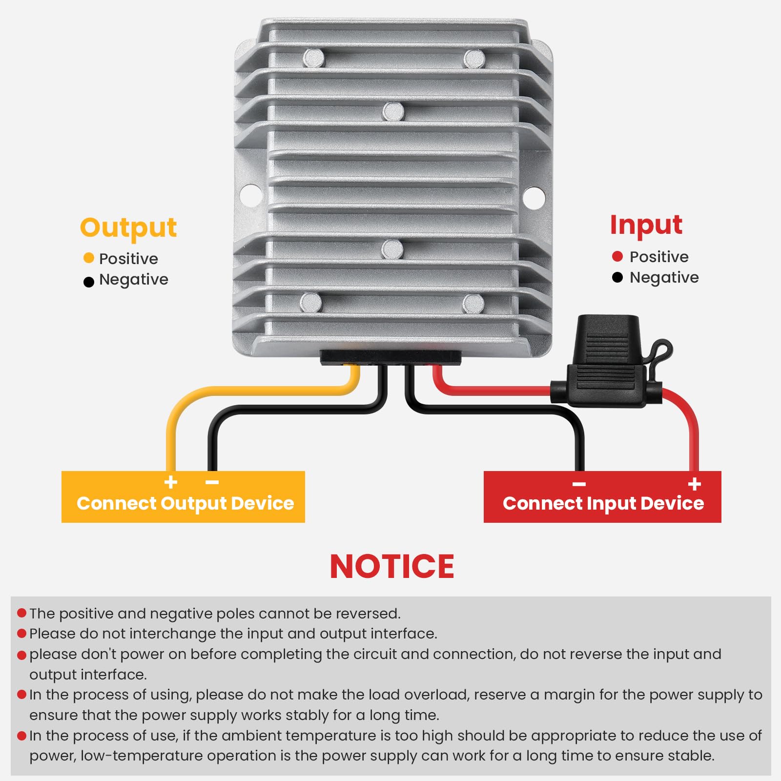 Mzhou Dc/Dc 12V Boost To 24V10A Max, 12V Step Up To 24V Voltage Converter With Quick Connect Cable, Dc/Dc Converter, Current Ada
