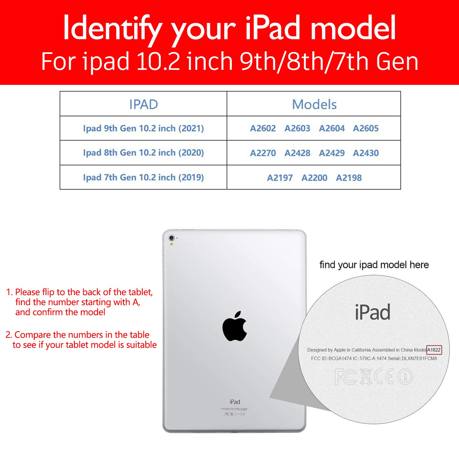 Nanruil For Ipad Case 10.2 Inch 9Th/8Th/7Th Gen Genuine Leather Cover Protective Shell For 2021/2020/2019,Auto Wake/Sleep.Brown