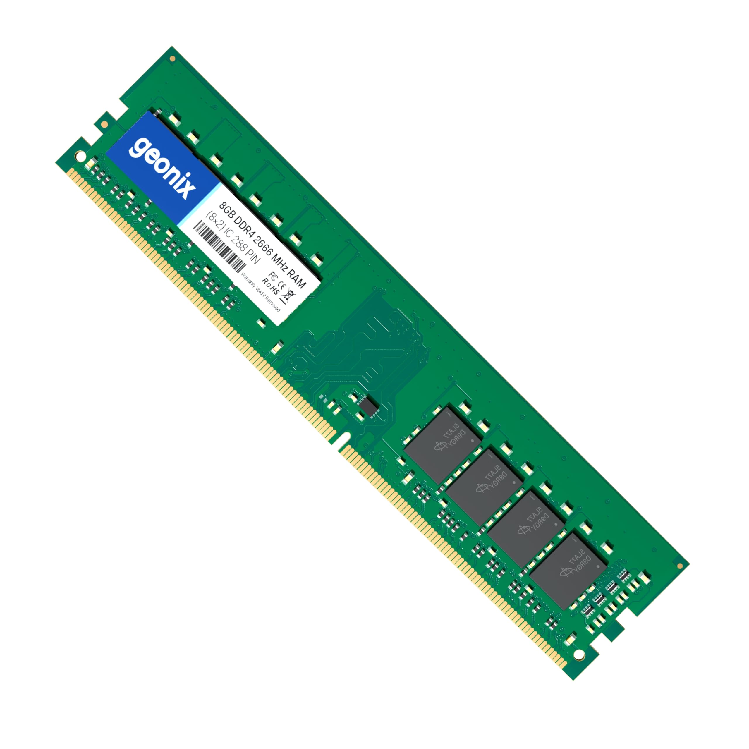 Geonix Desktop Ram, 8 Gb Ddr4, Frequency2666 Mhz, (8X2) Ic, 288 Pin, 5 Years Warranty
