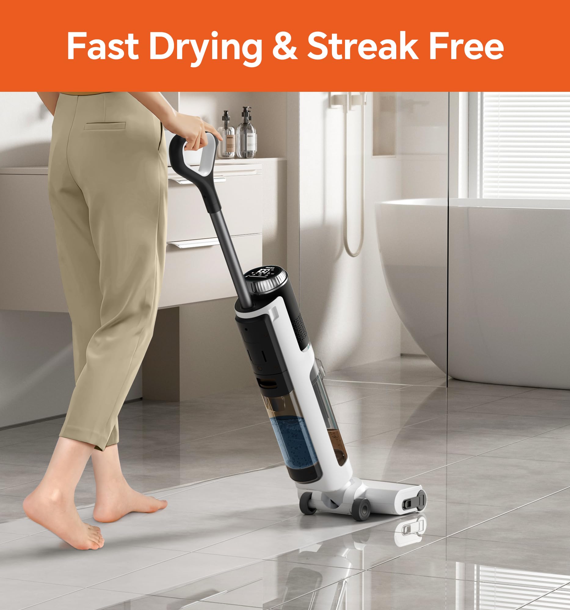 Imagic M3 Wet Dry Vacuum Cleaner, Cordless Vacuum Mop All In One For Hard Floors, Lightweight Floor Cleaner For Sticky Messes Wi