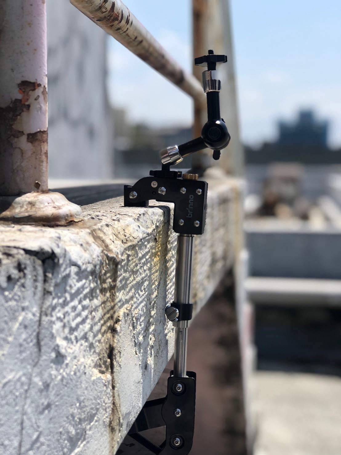 Brinno Acc1000P Camera Clamp Plus   Large, Industrial, Heavy Duty Camera Mounting Kit With Magic Arm And Extension Poles   Adjust To Any Surfaces, 360� Rotating Tripod   Universal �� Female Thread