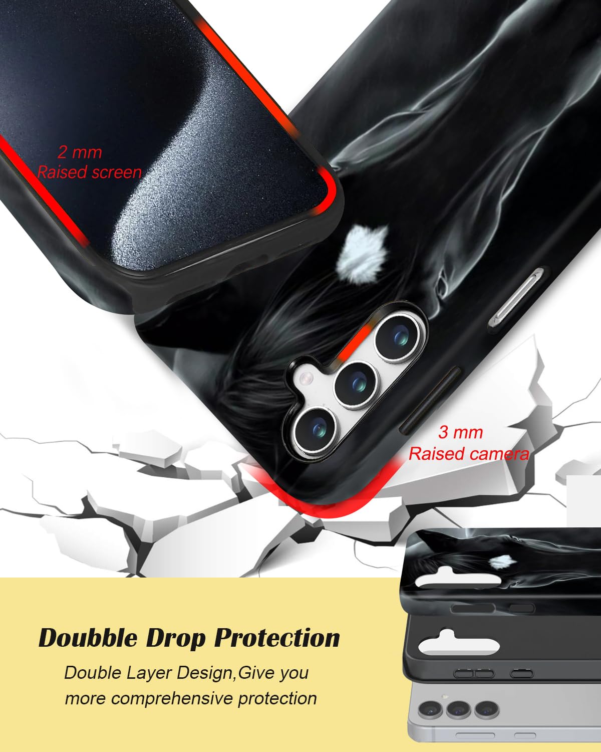 Hquszpt Design For Samsung Galaxy S24 Plus Case,Two Layer Protection Heavy Duty Cover,Compatible For Samsung Galaxy S24 Plus Pho