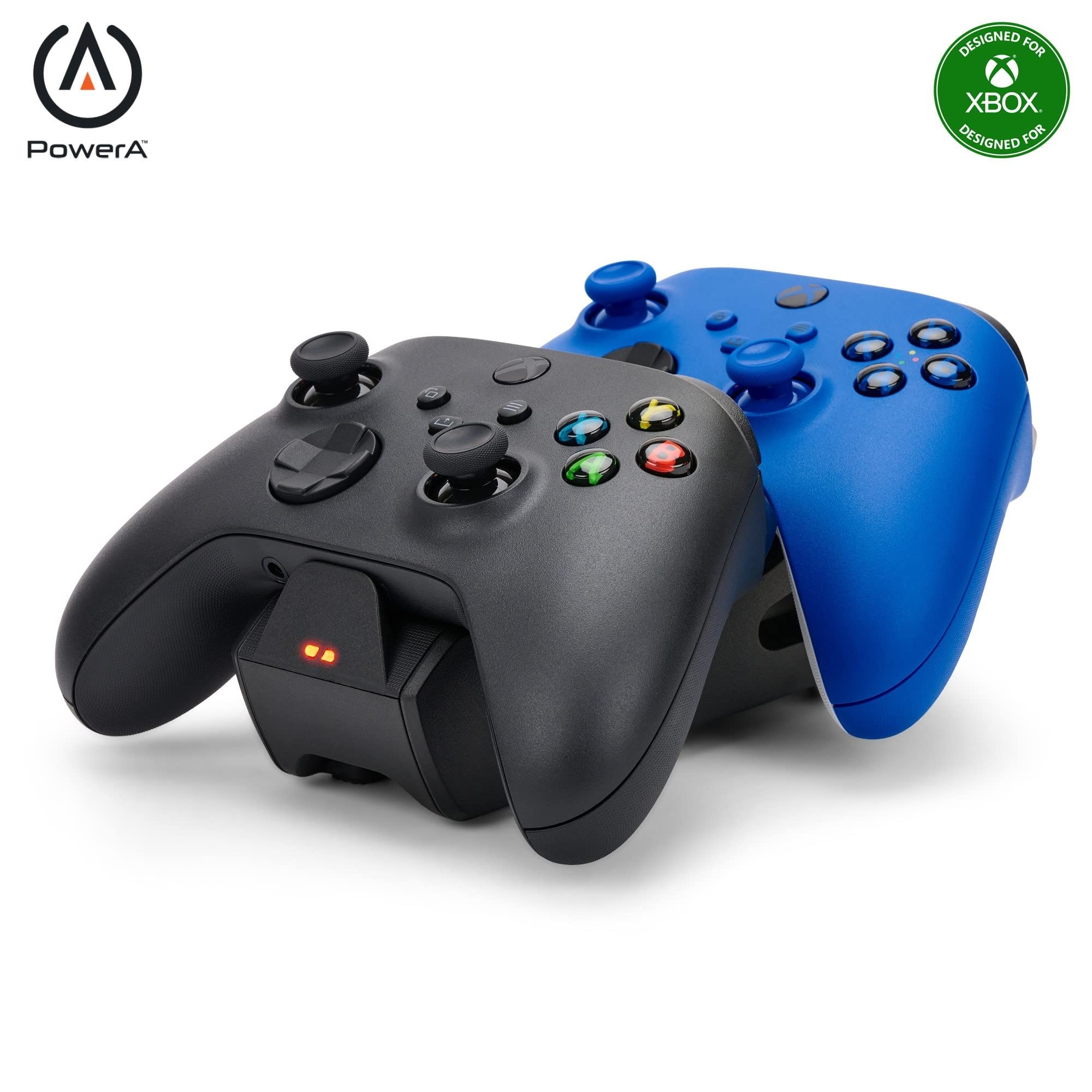 PowerA Duo Charging Station for Xbox Series X|S - Black, Wireless Controller Charging, Charge, Rechargeable Battery, Xbox Series