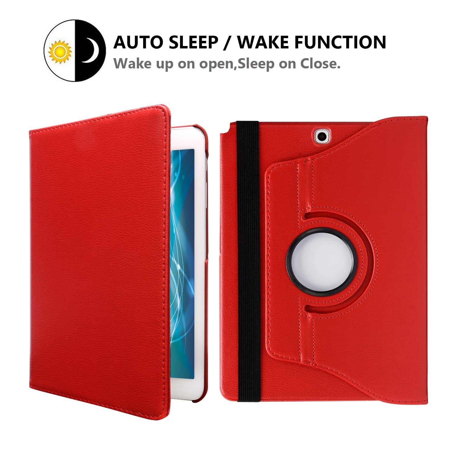 Case For Samsung Galaxy Tab A 9.7 Inch (Sm T550 T555 Sm P550 P555)   360 Degree Rotating Stand Case Smart Protective Cover,With