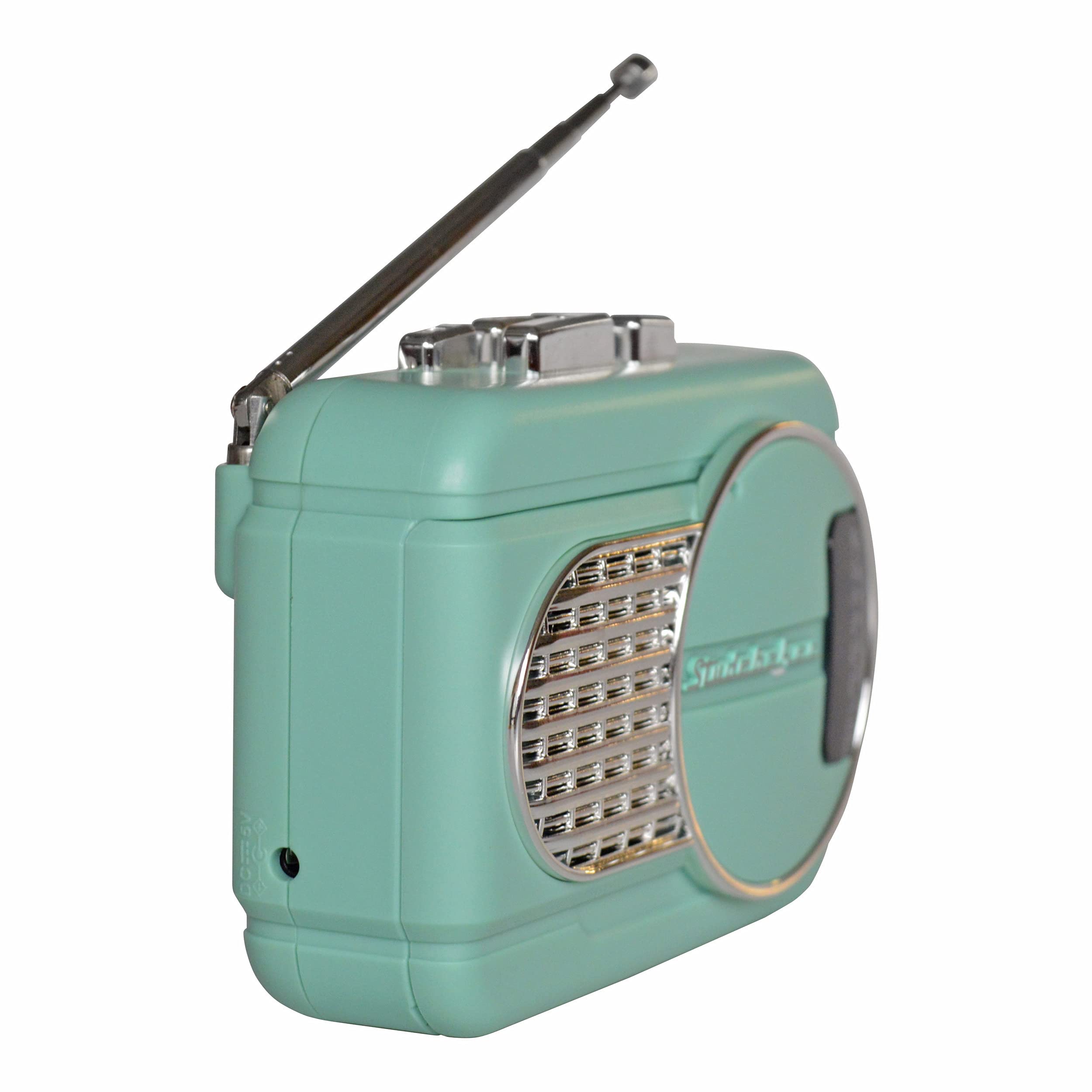 Studebaker Walkabout Ii Walkman Personal Stereo Cassette Player With Am/Fm Radio And Built In Speaker (Teal/Silver)