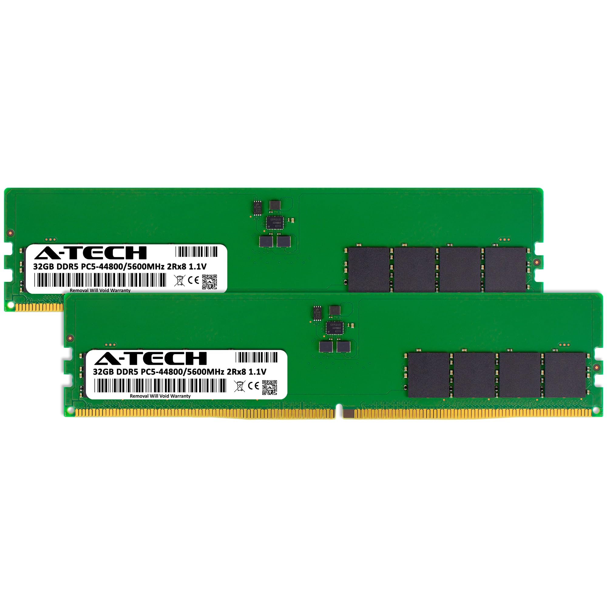 A Tech 64Gb Kit (2X32Gb) Ddr5 5600Mhz Pc5 44800 Cl46 Udimm 2Rx8 1.1V Non Ecc Unbuffered Dimm 288 Pin Desktop Ram Memory Upgrade